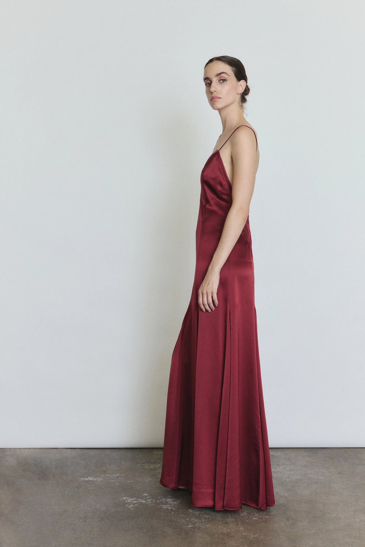 Simone Slip Dress - Bordeaux