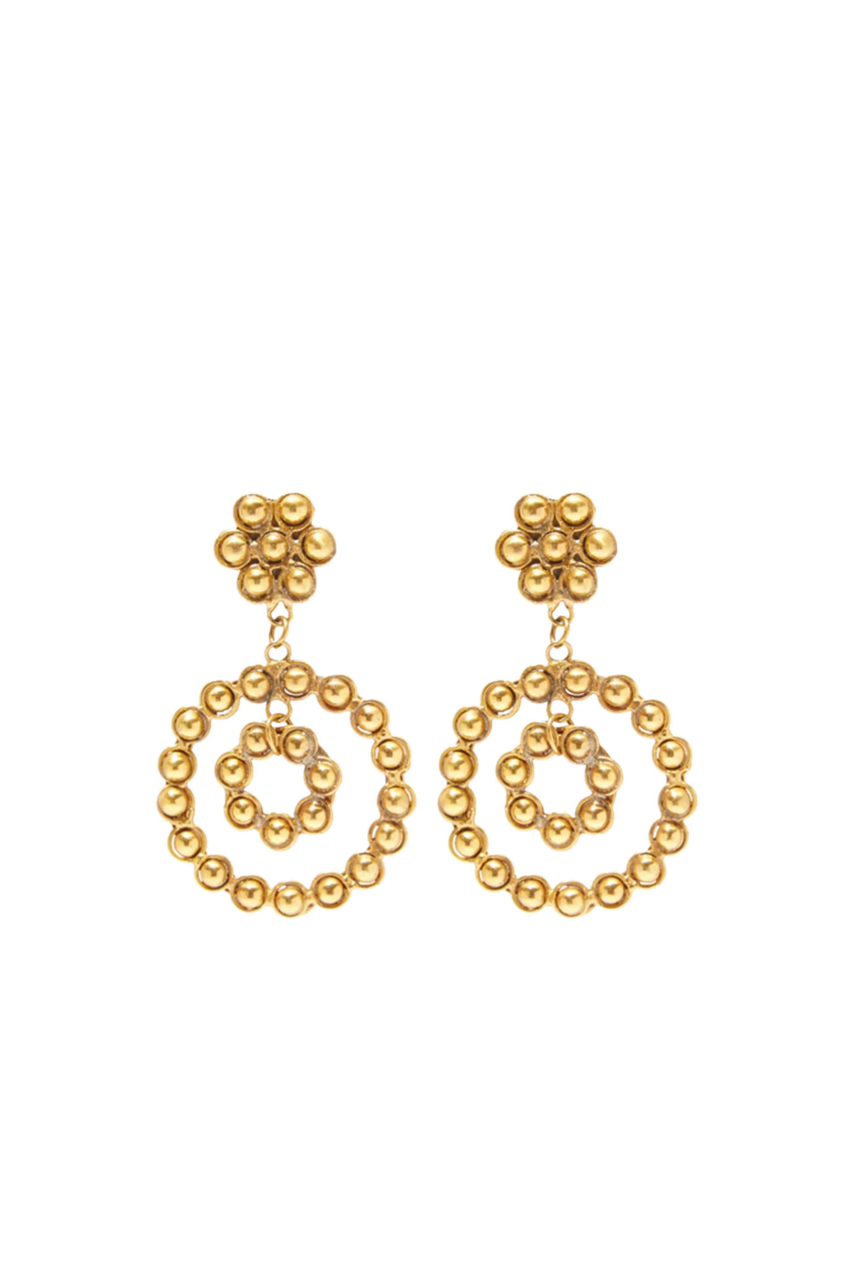 Happy Flower Gold Earrings