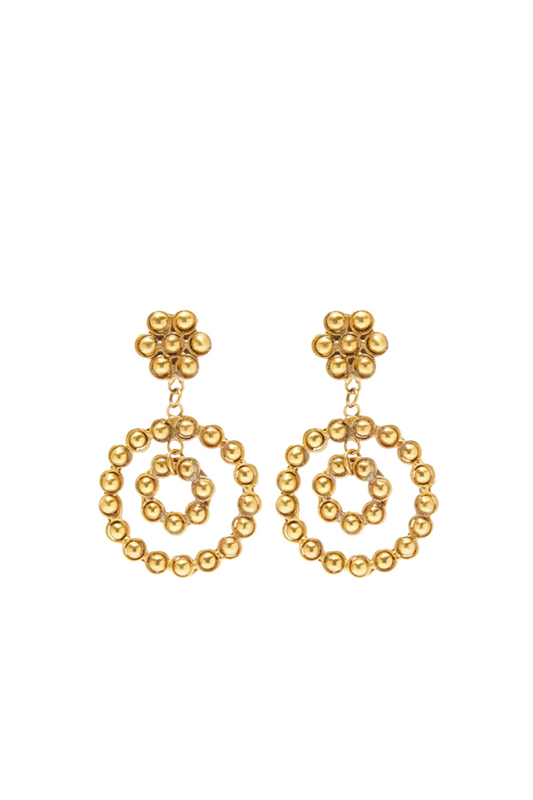 Happy Flower Gold Earrings