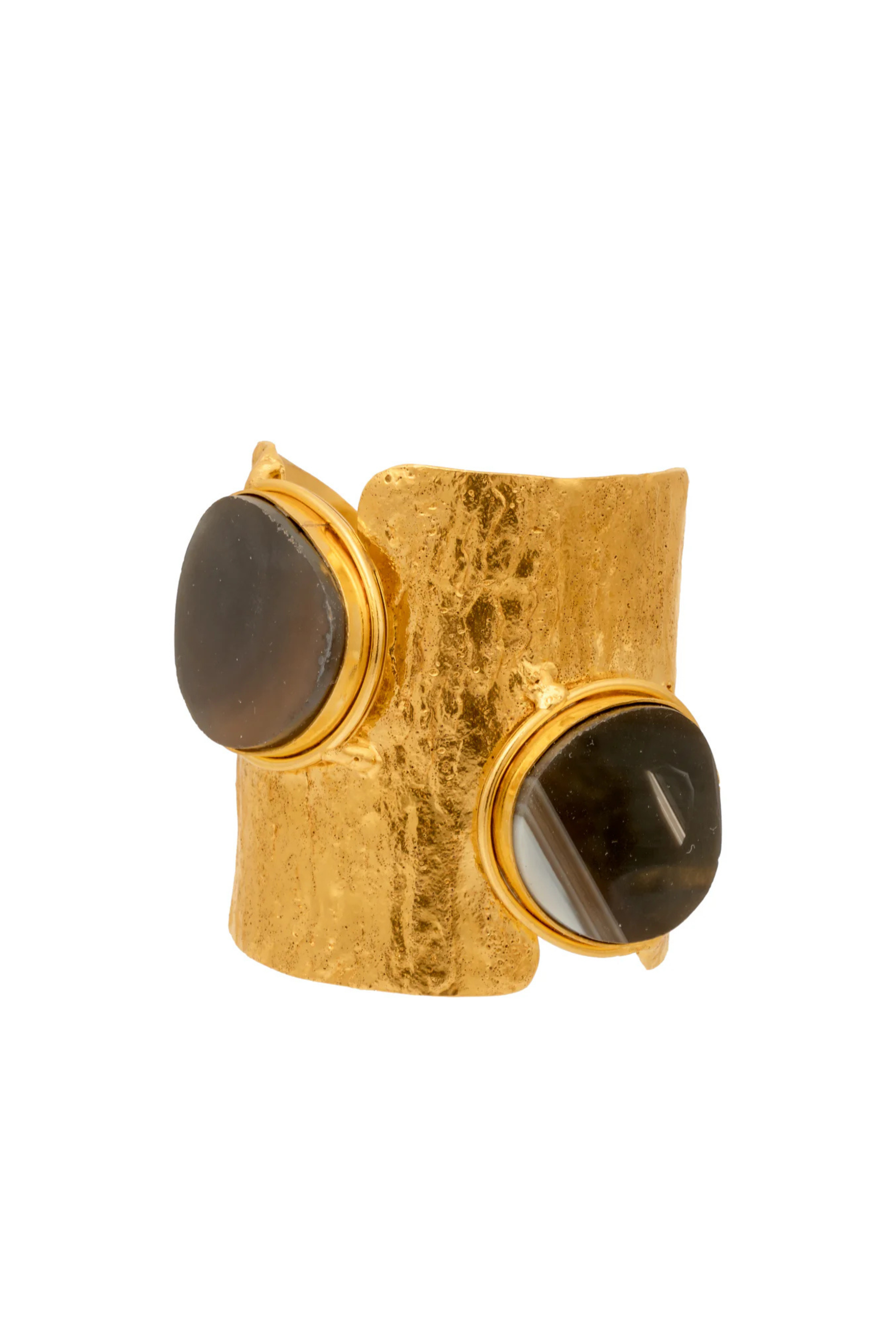 Ajourée II Brown Agate Cuff
