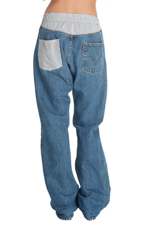 Striped Pocket Denim