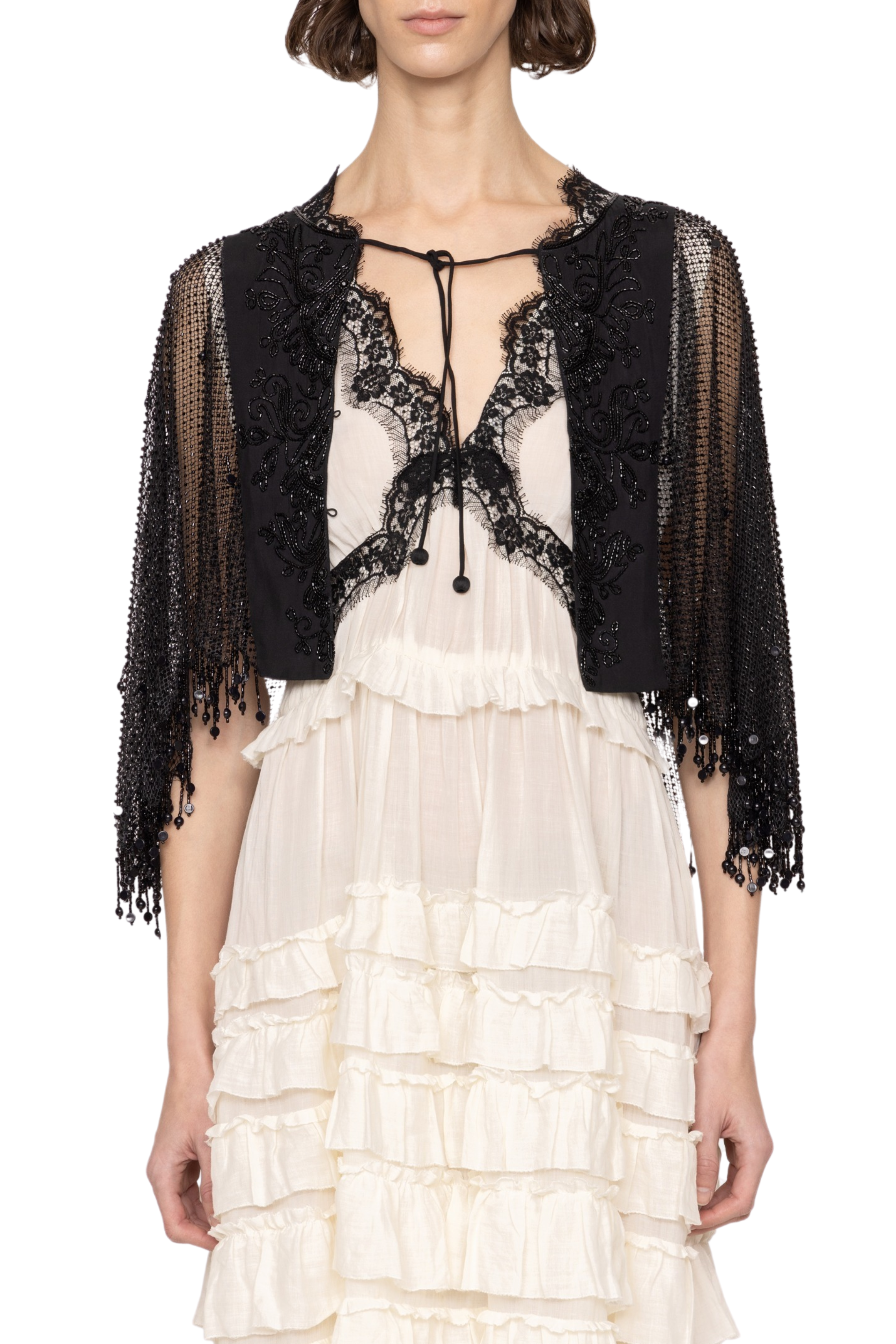 Shanna Lace Beaded Capelet