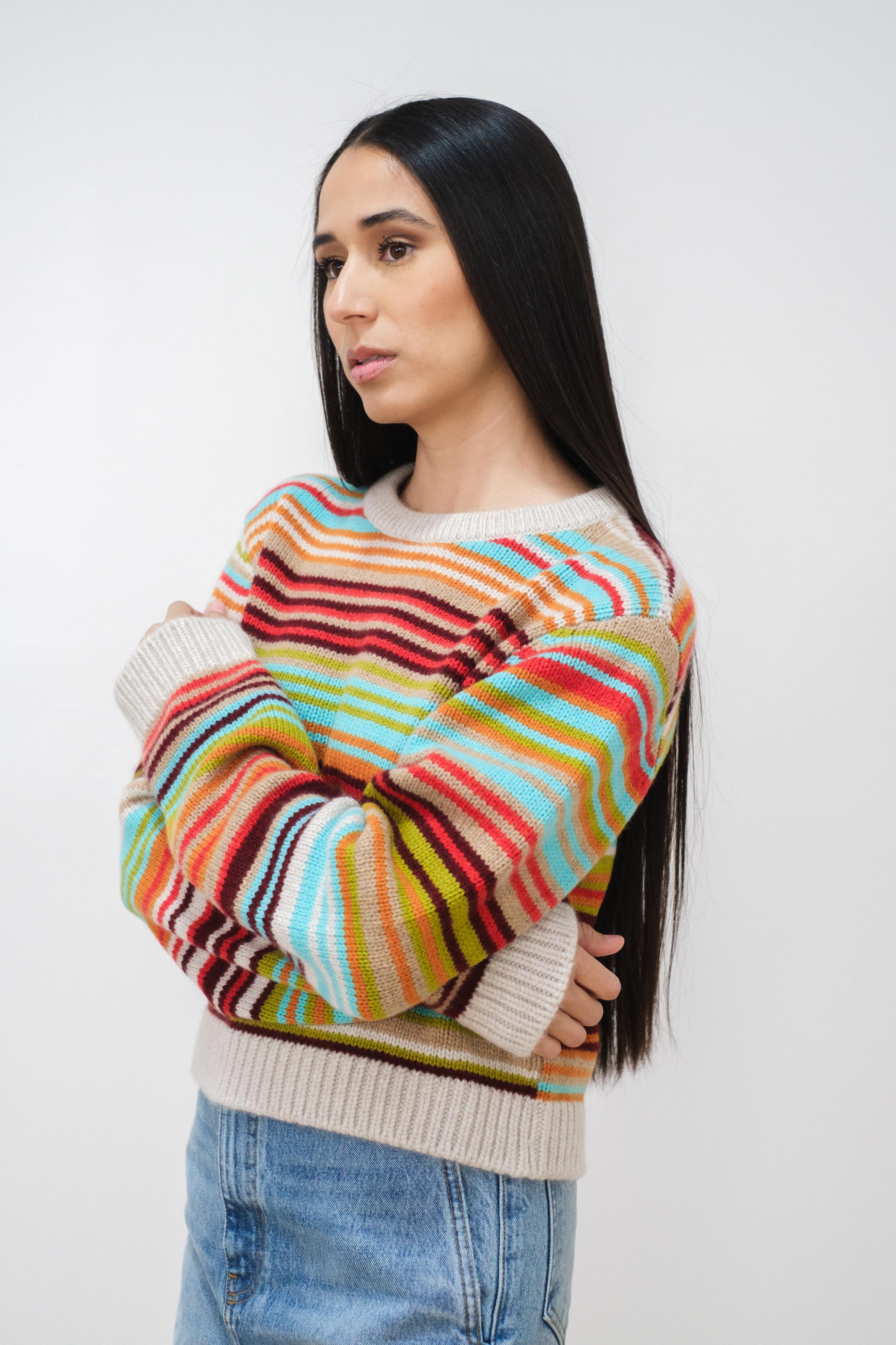 Vista Striped Crewneck