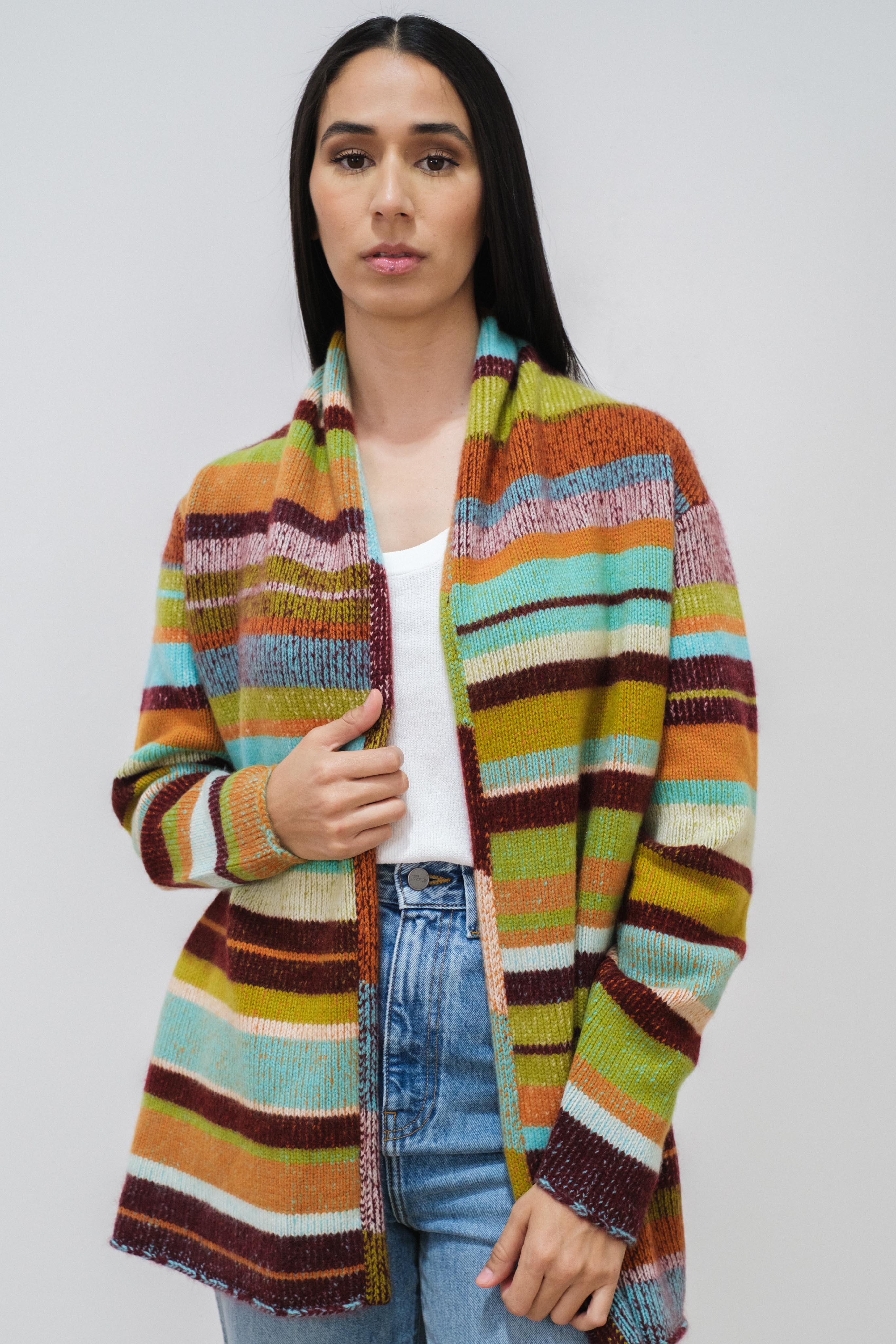 Unisex Striped Italy Cardigan