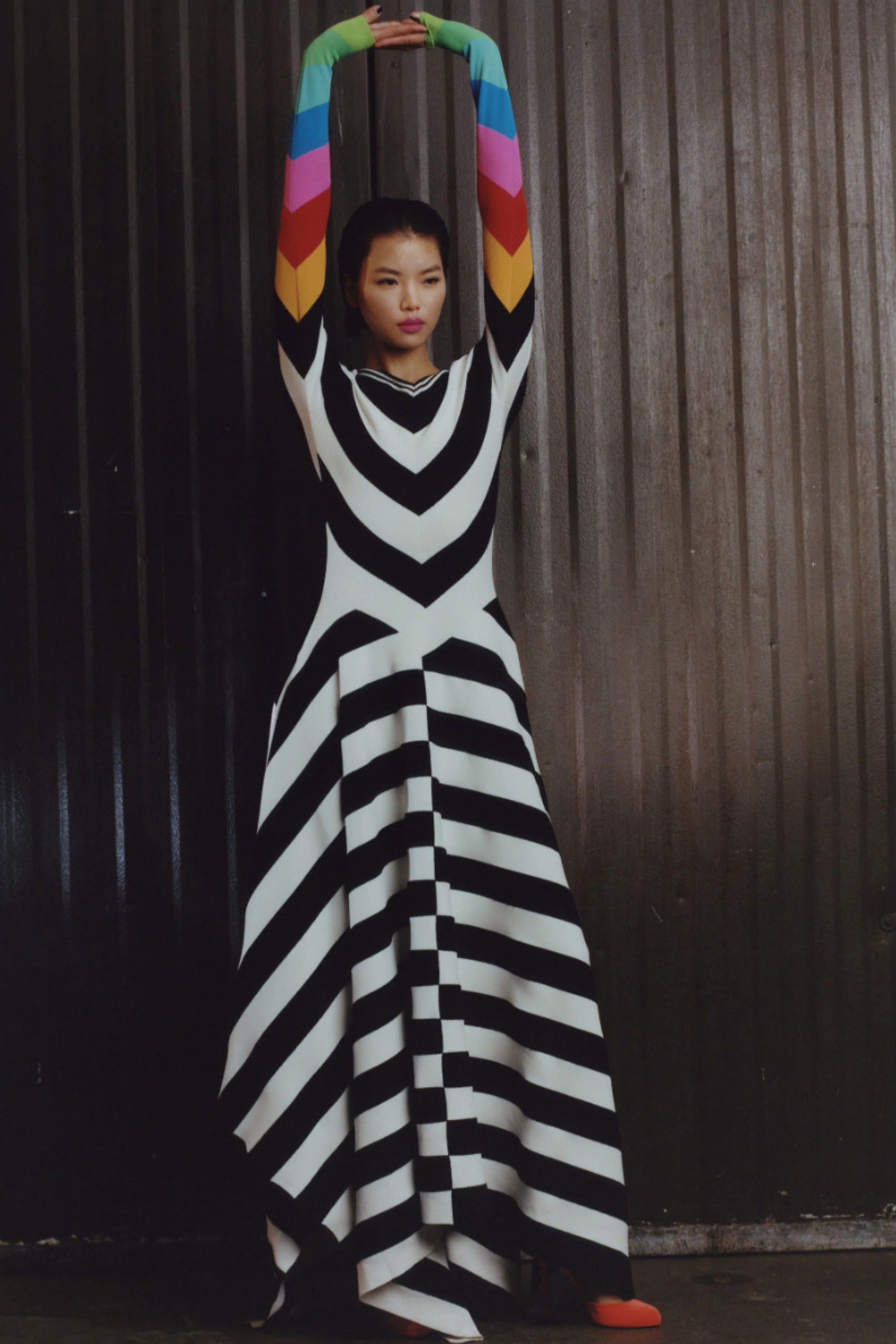 Stripe Knit Maxi Dress