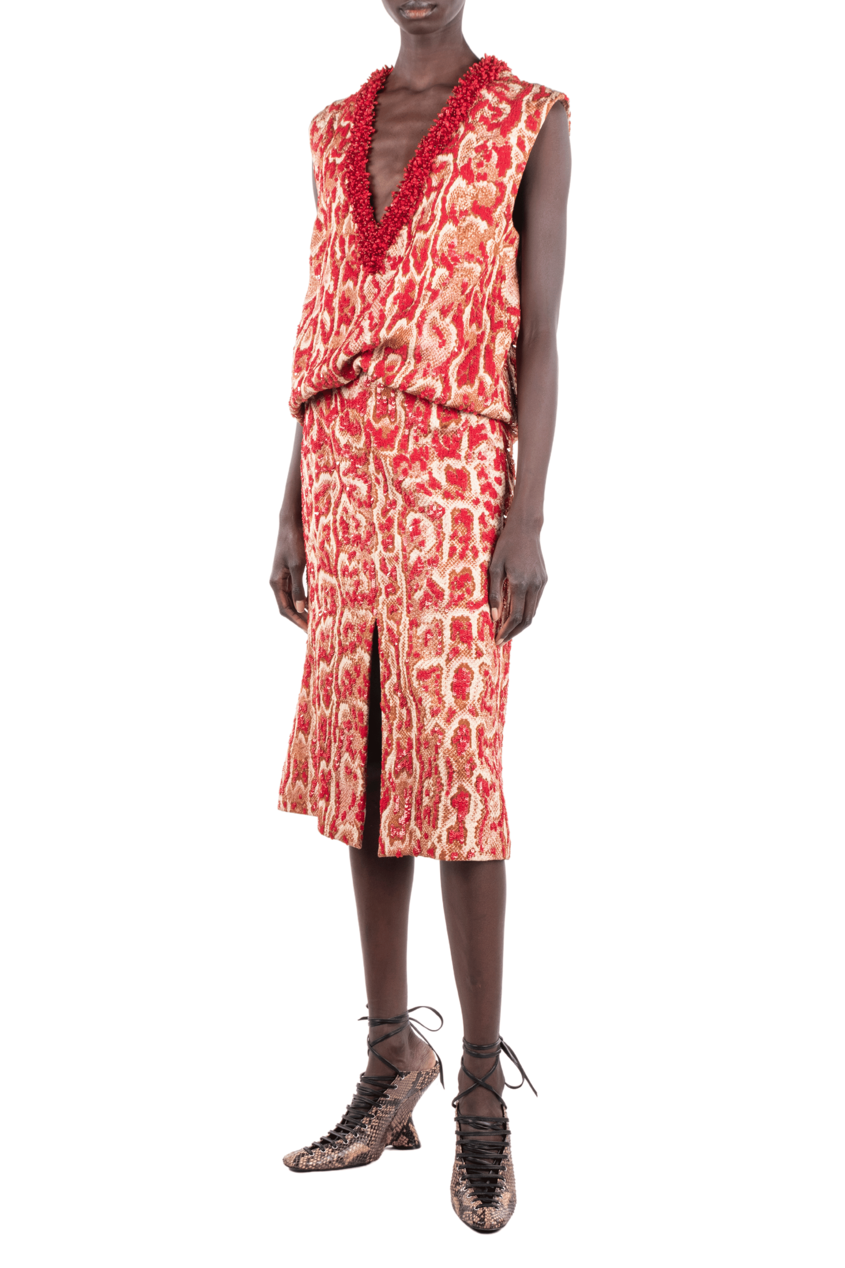 DRIES VAN NOTEN College Snake Print Top