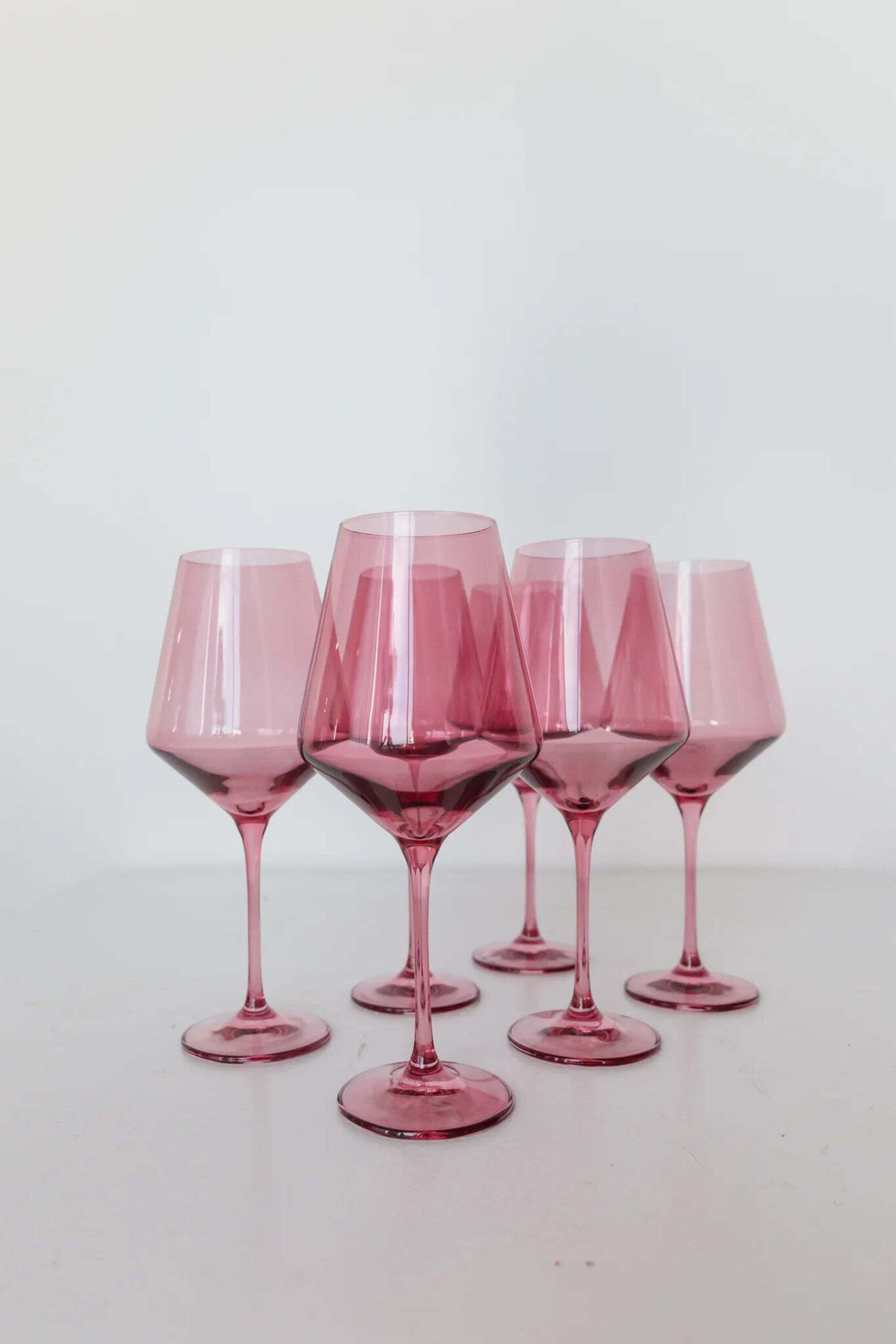 Wine Rose Stemware Set