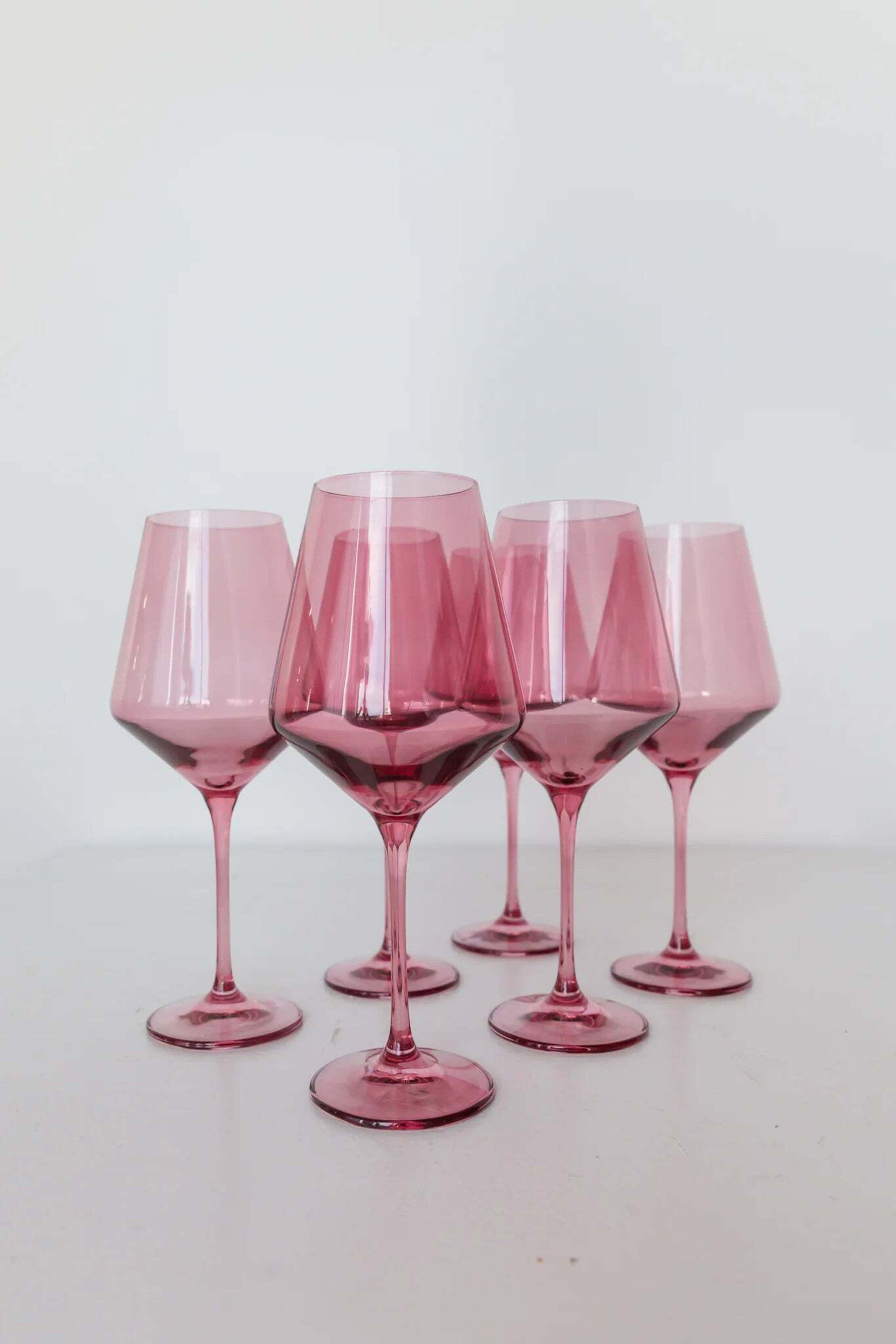 Estelle Colored Glass Estelle Color 2-Piece Champagne Flute Glass Set Rose