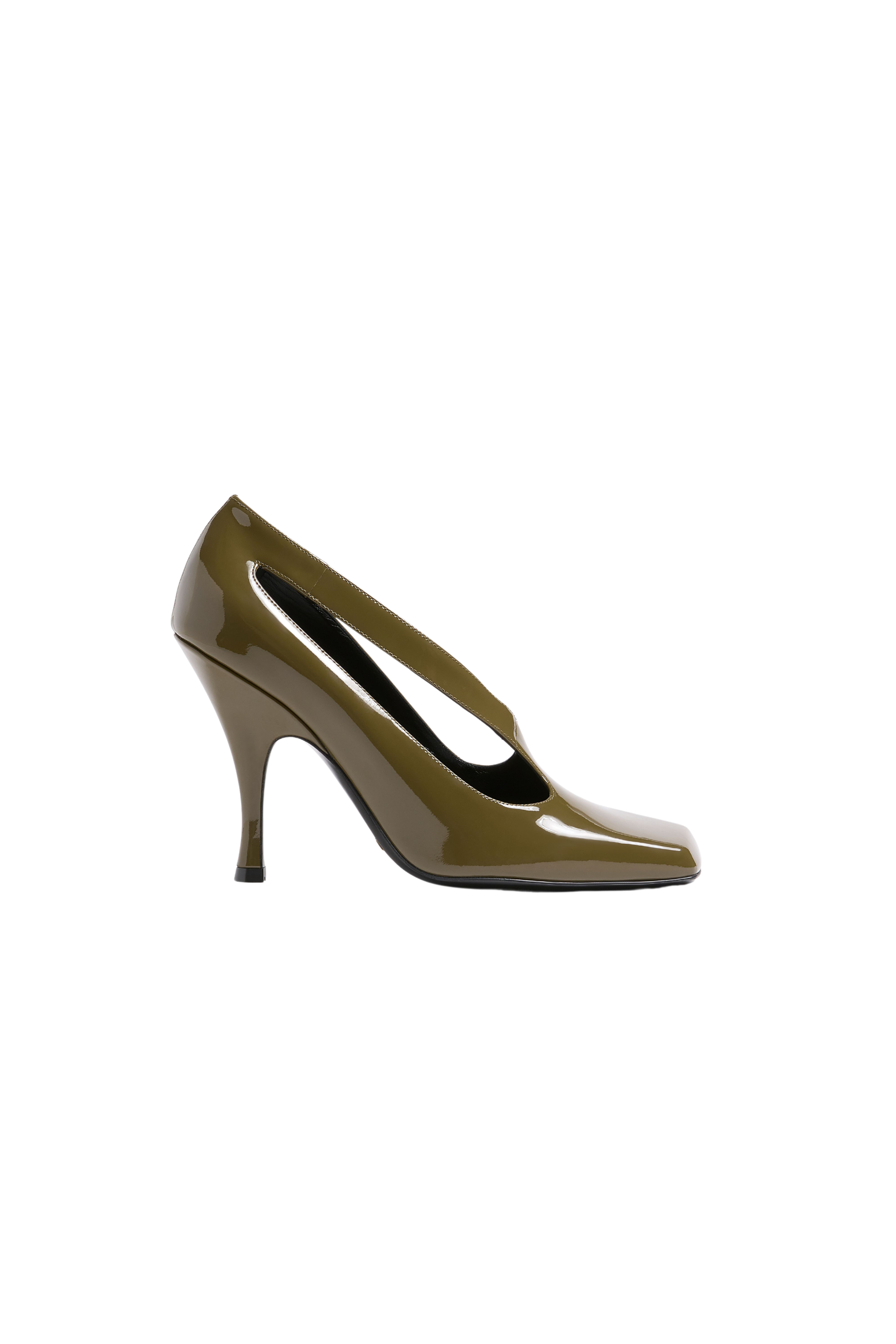 KHAITE Eva Olive Asymmetric Pump