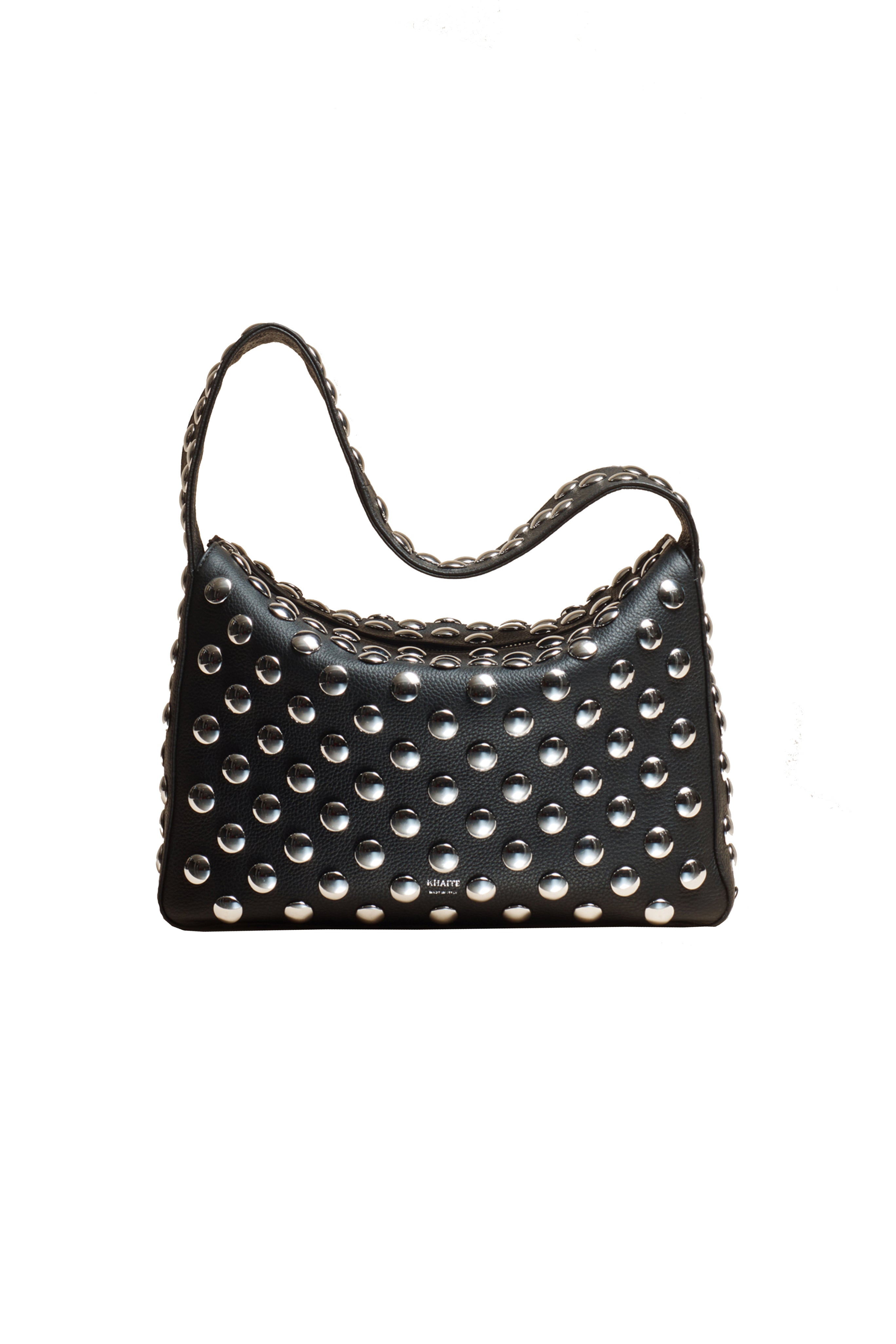 A Vintage Prada Studded black Leather Satchel Bag, Featuring A Studded  Leather Body, Exterior Zip Po