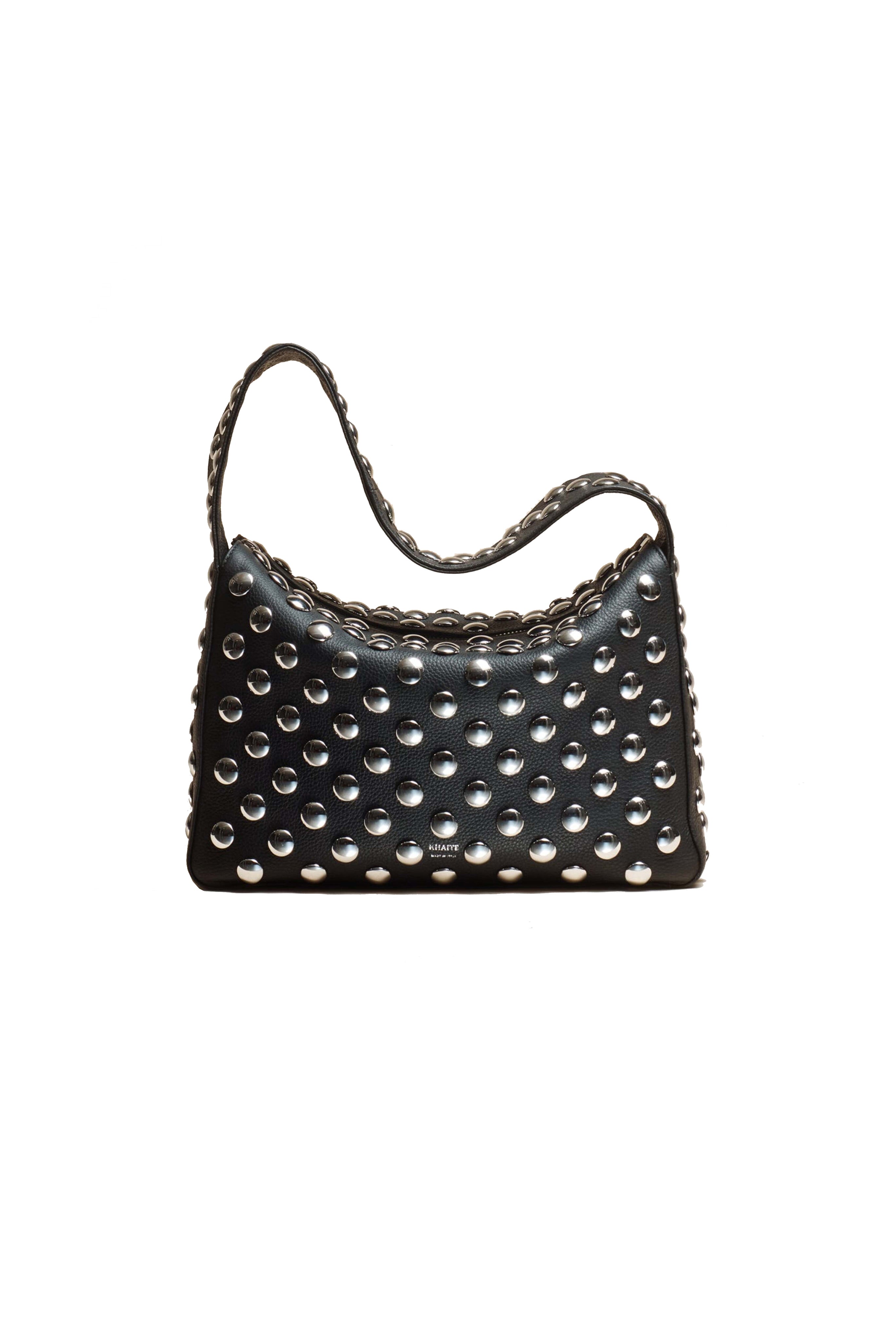 The Elena Bag in Black Leather with Studs– KHAITE