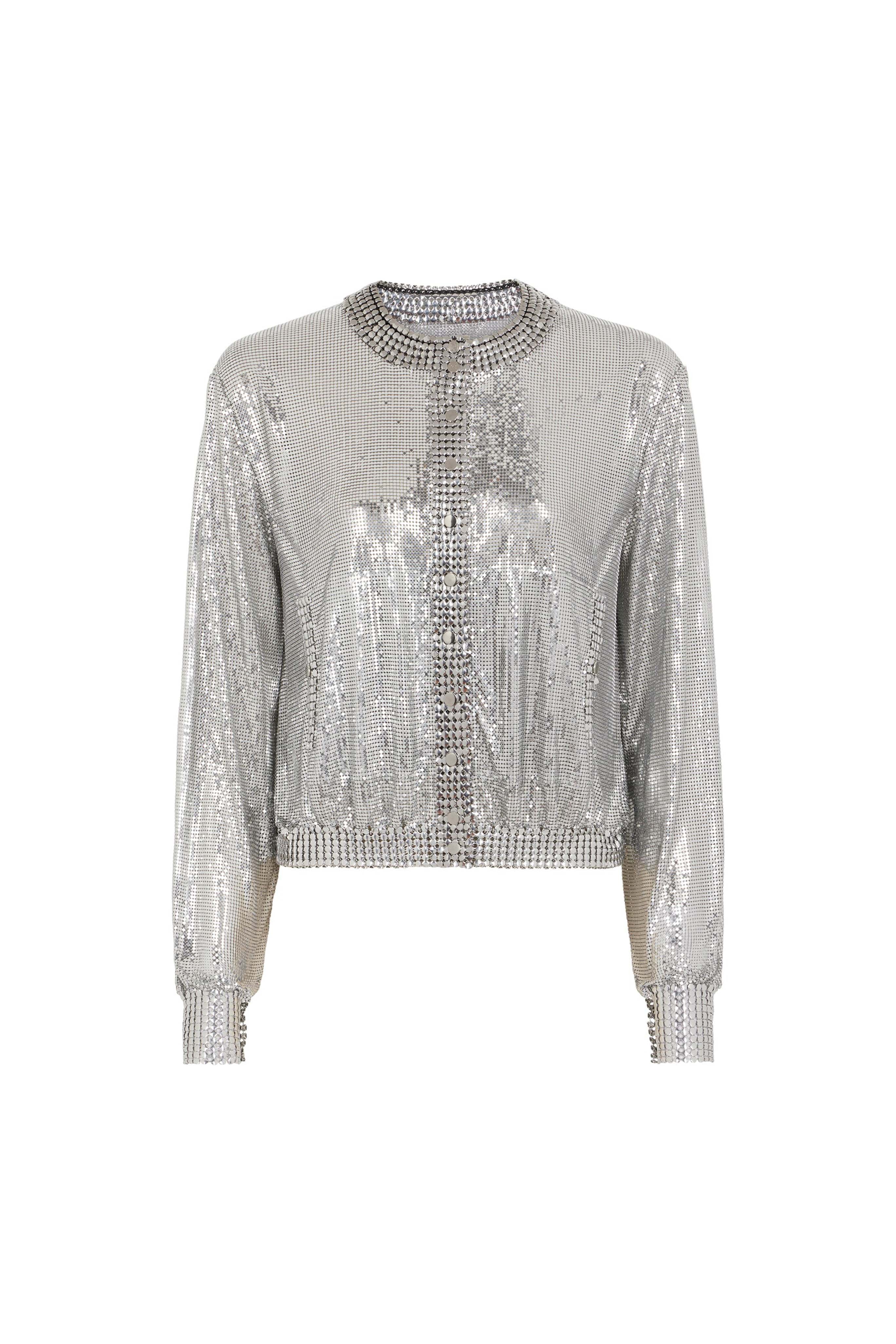 Silver Chainmail Bomber Jacket
