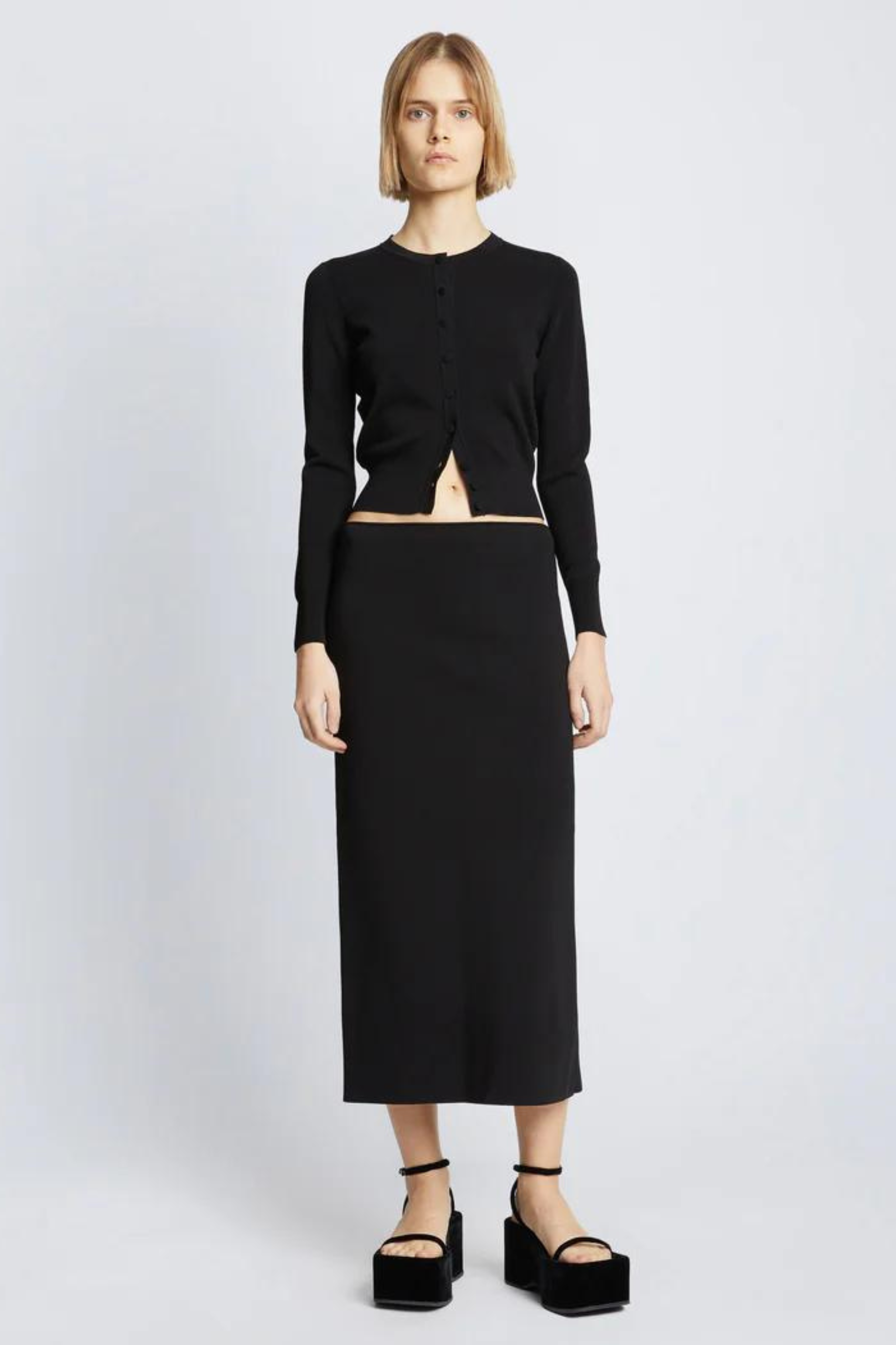 Silk Viscose Knit Skirt