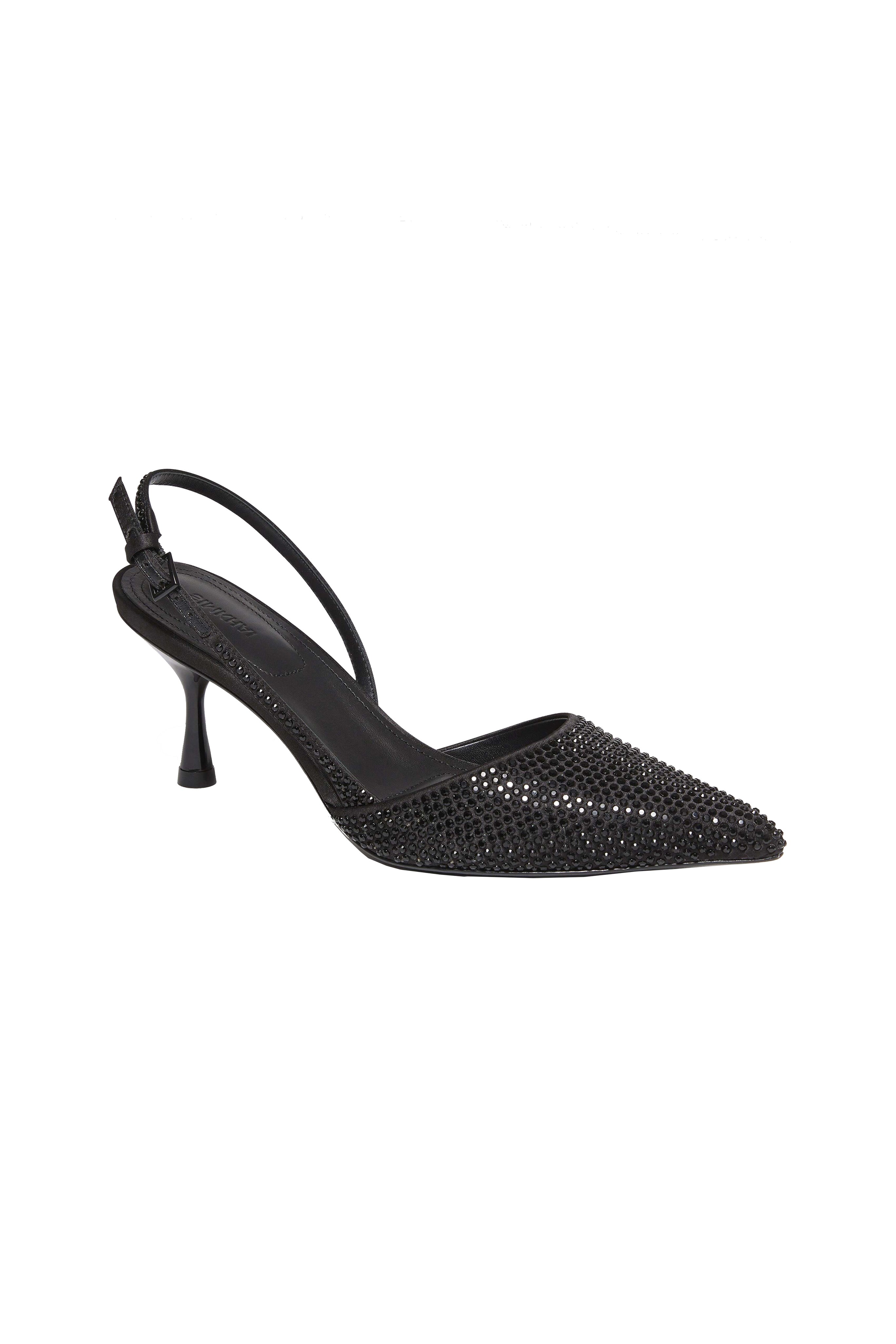 Dylan Embellished Slingback Pump in Black