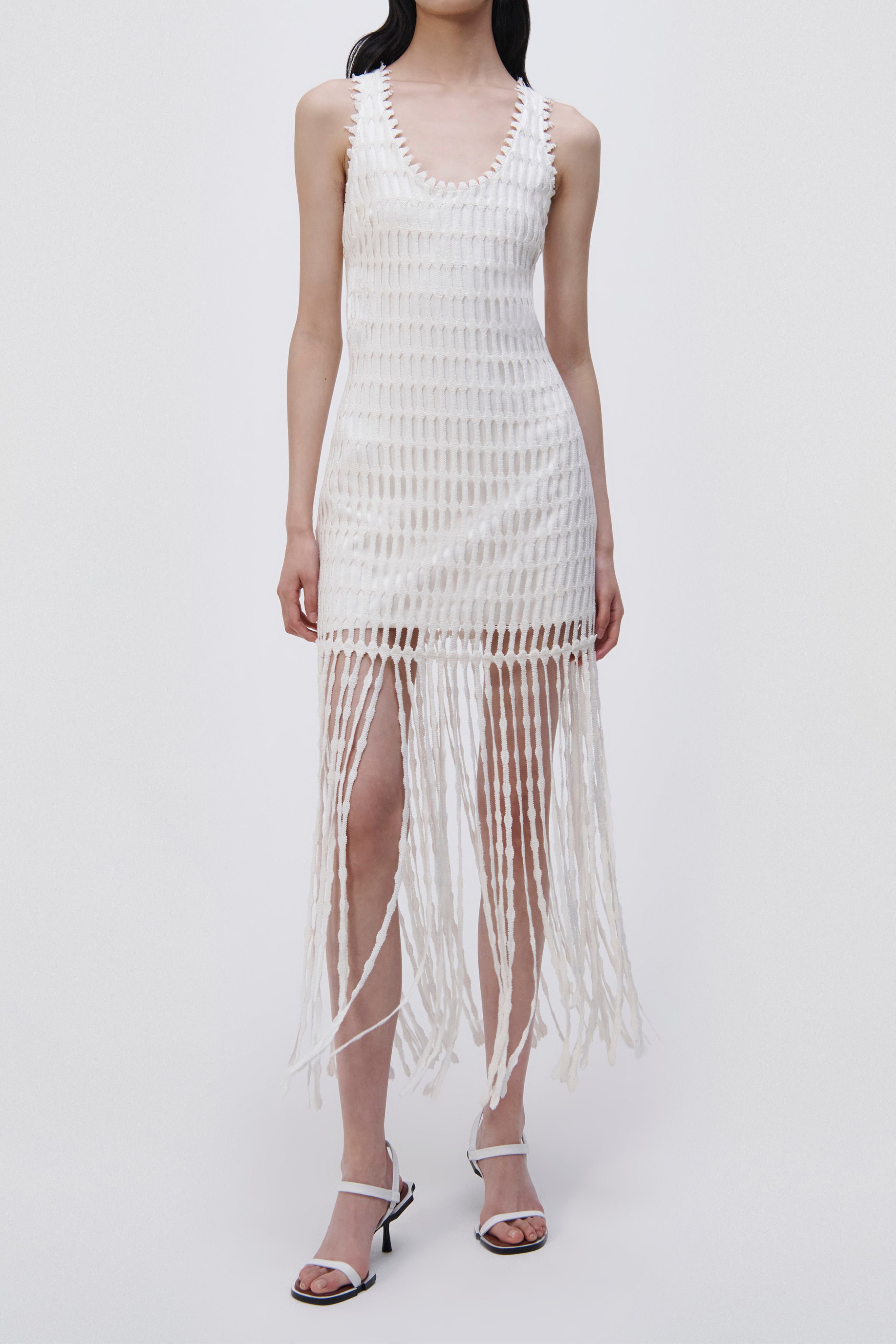 Janette Crochet Fringe Dress