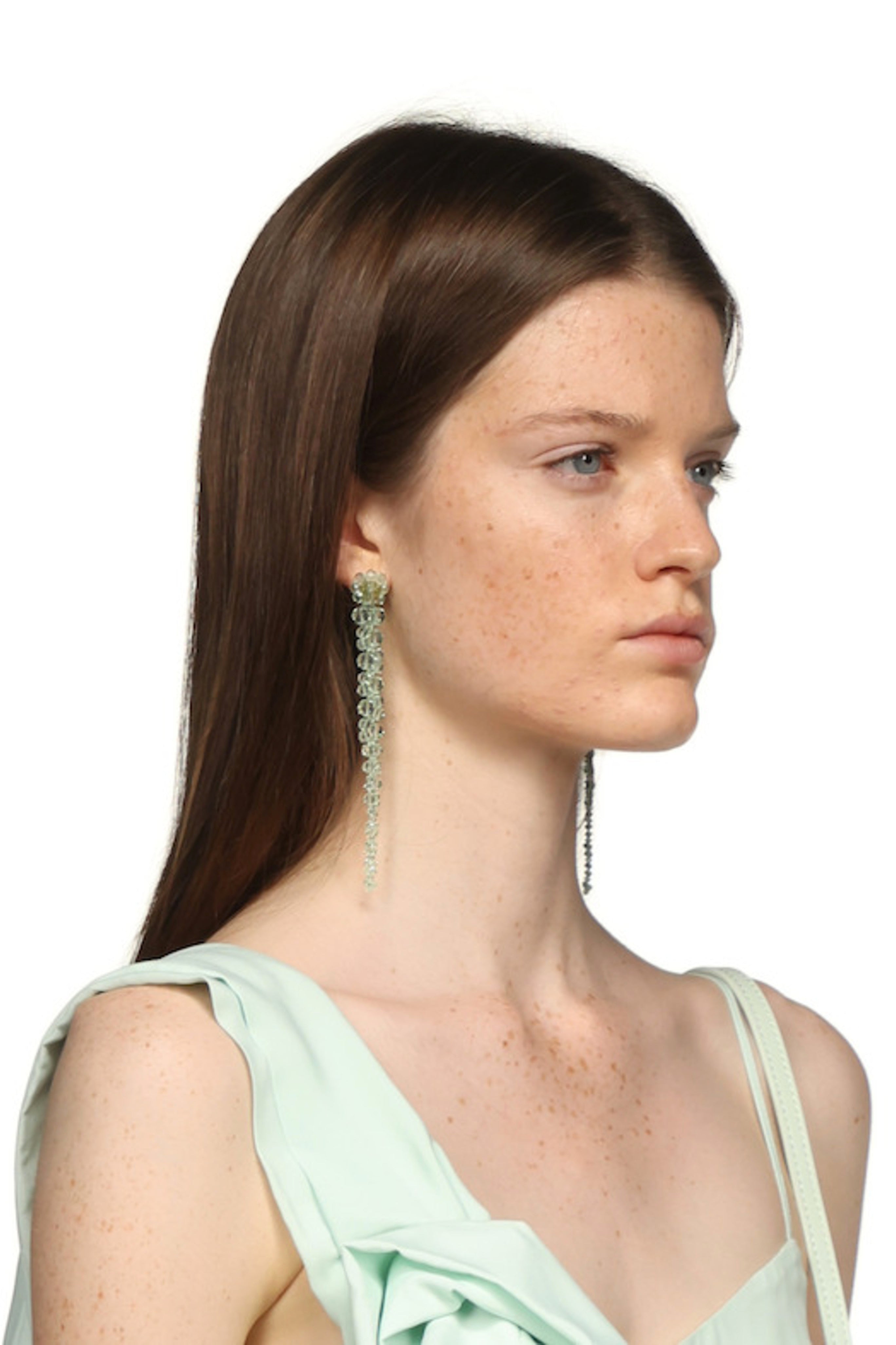 SIMONE ROCHA Crystal Mint Drip Earrings
