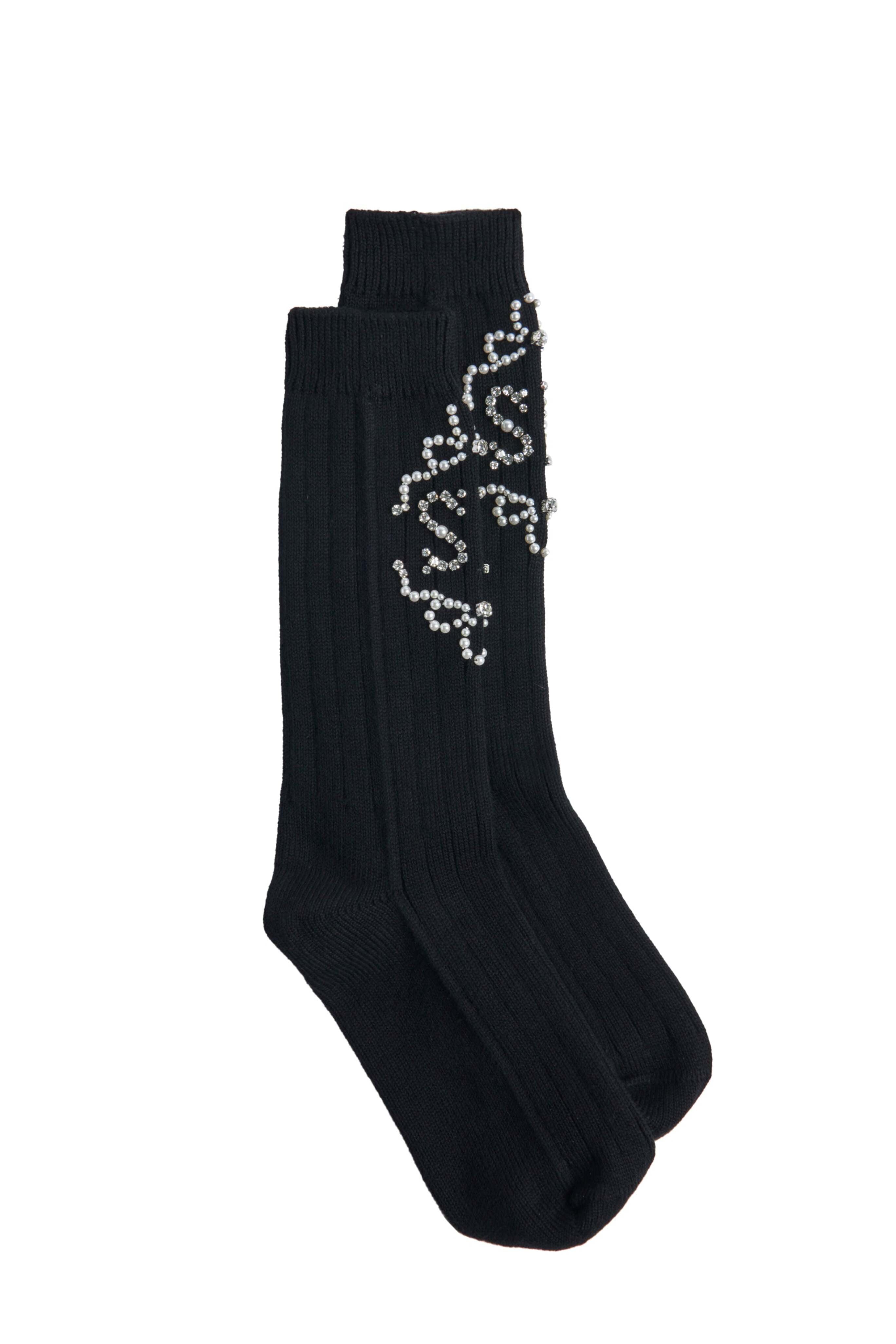SIMONE ROCHA Ankle Ribbed Socks in Black