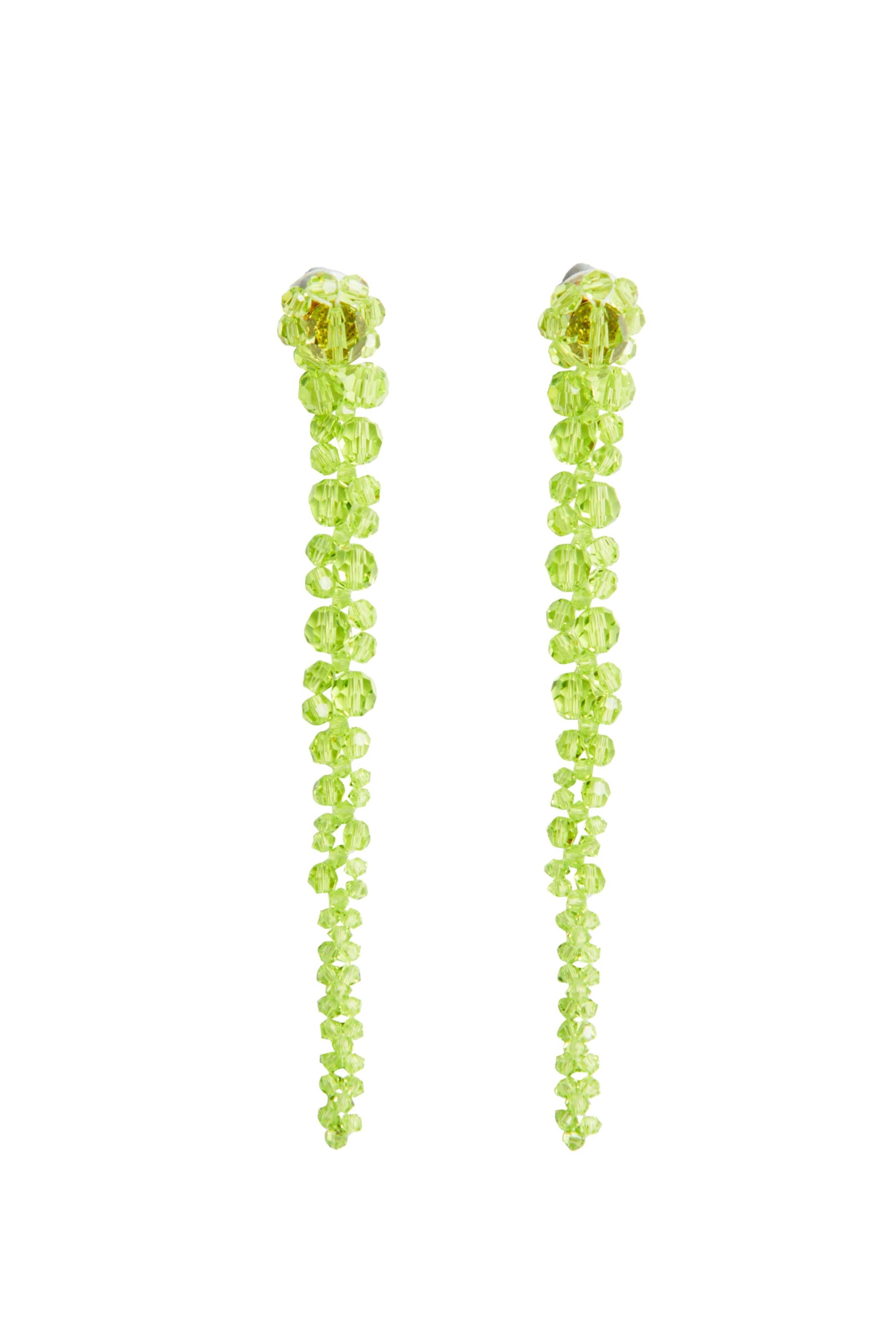 SIMONE ROCHA Drip Earrings in Acid Green