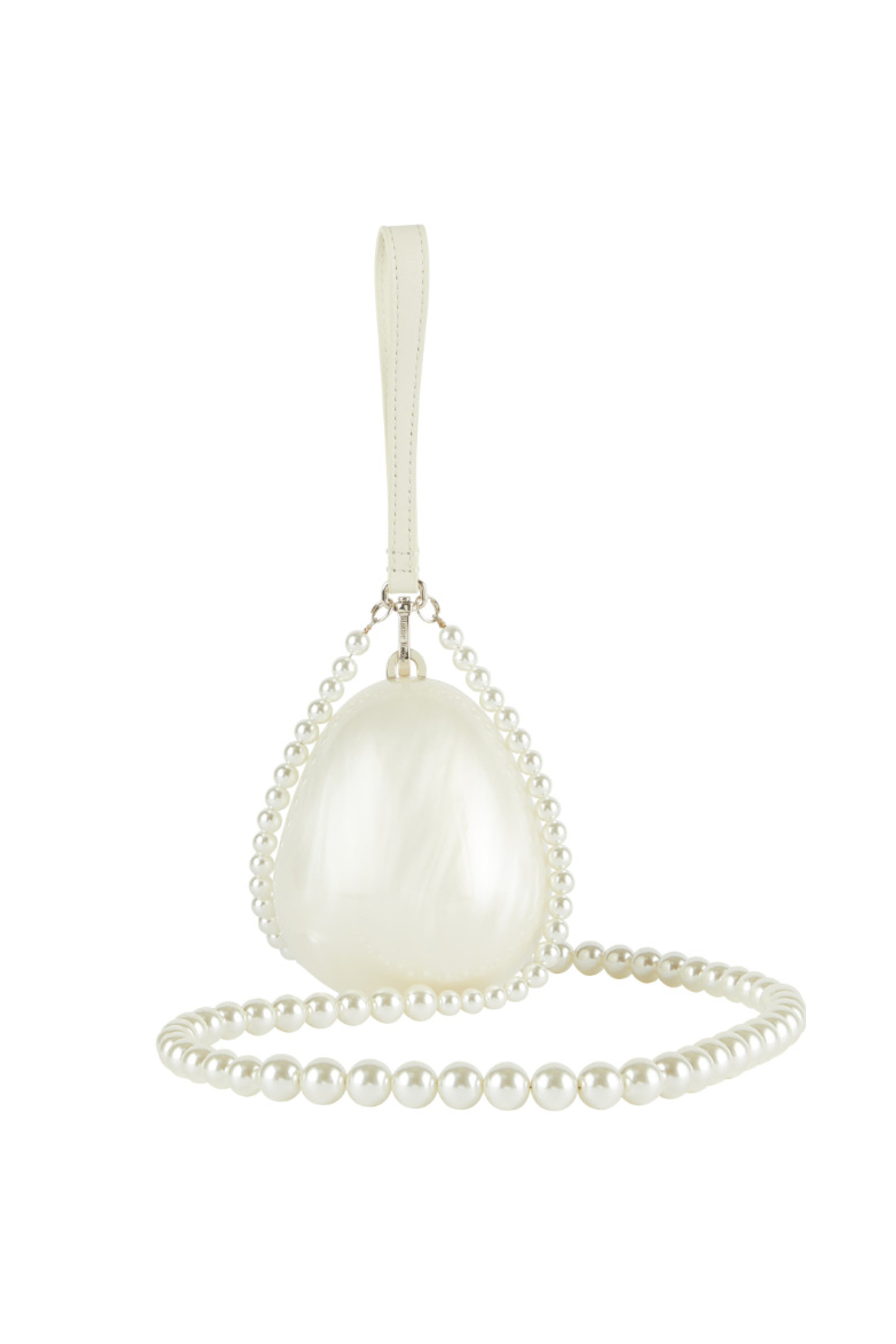 SIMONE ROCHA Micro Egg Crossbody Bag with Pearls