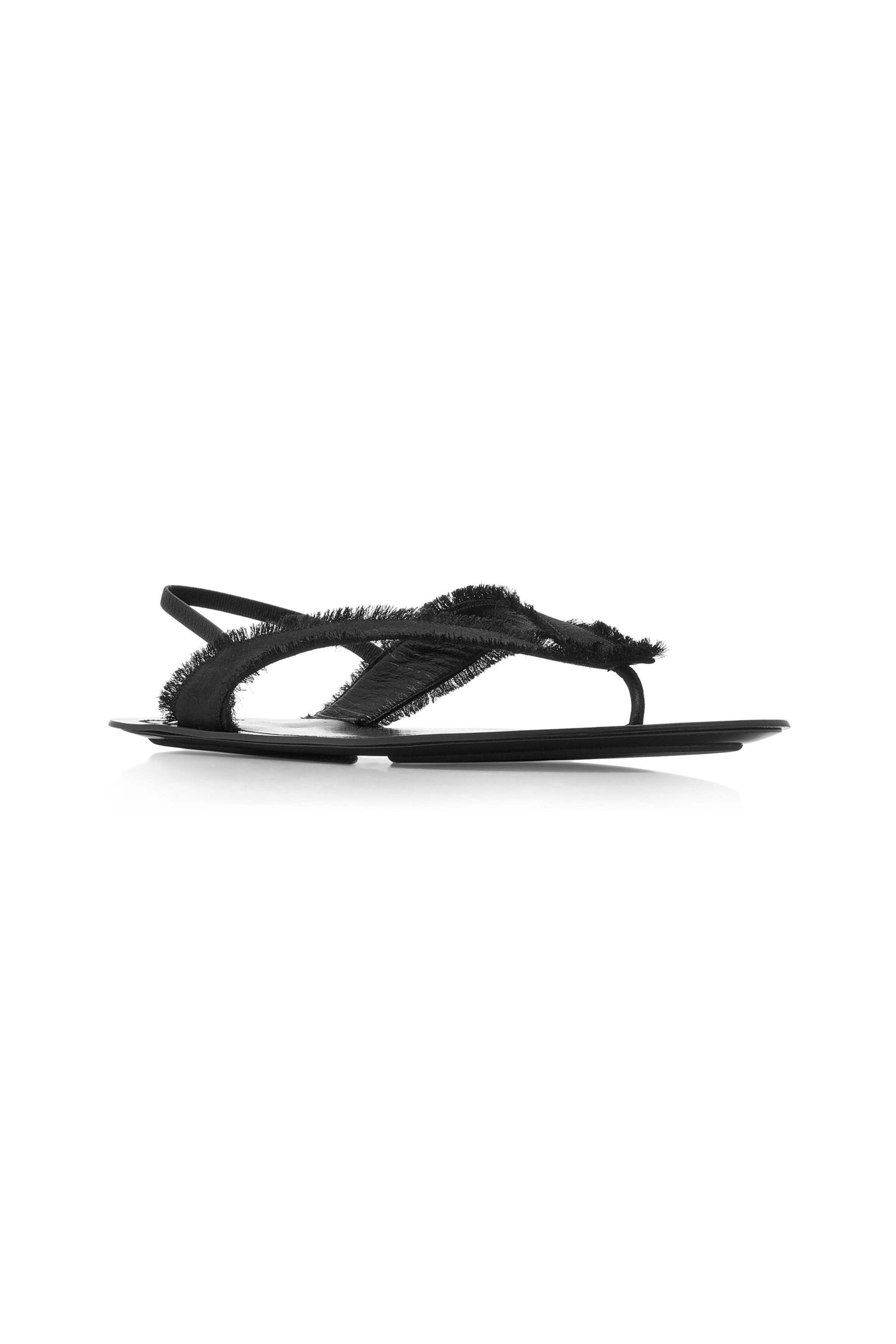Charlotte satin sandals in black - The Row