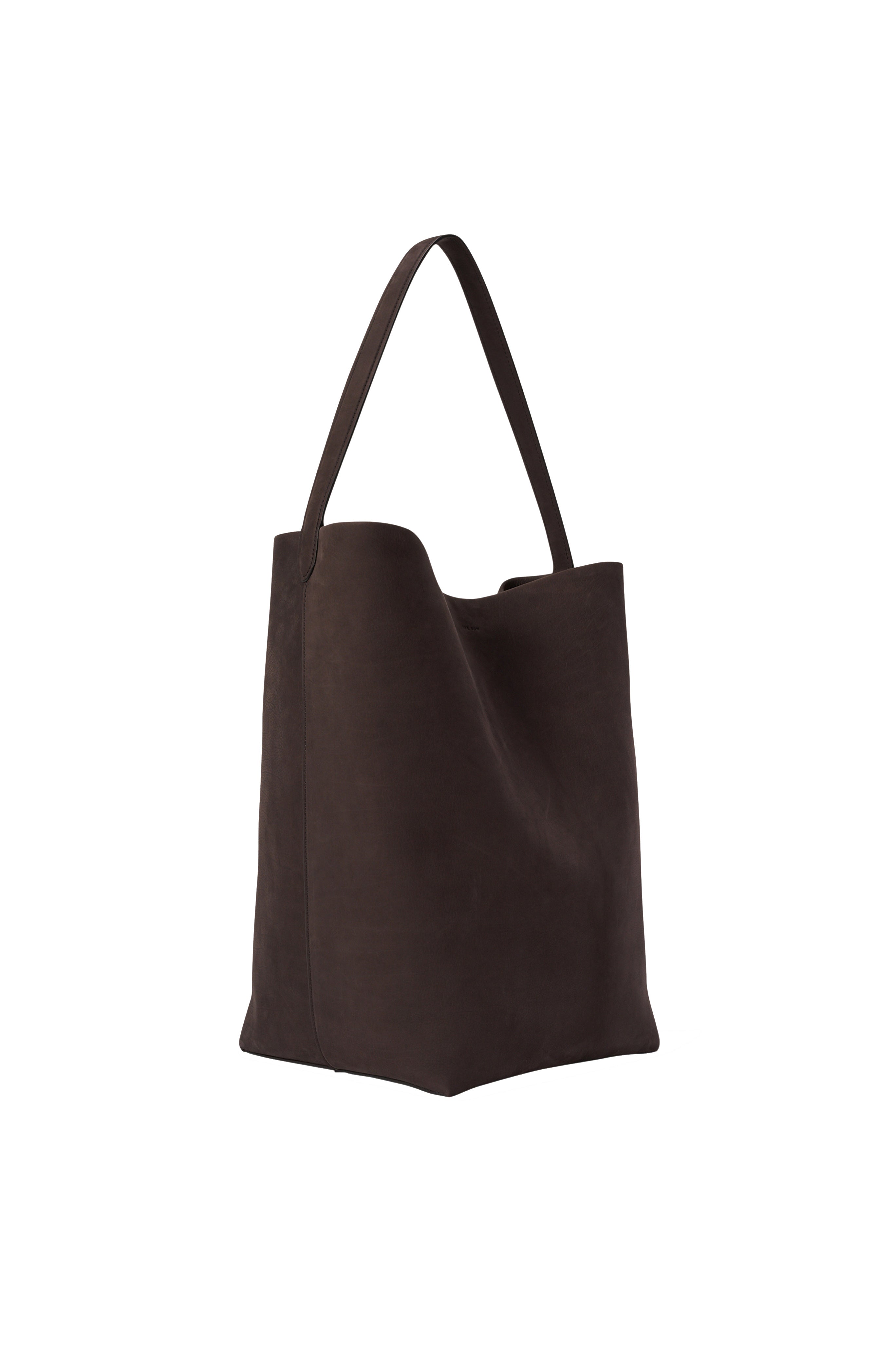 The Row Suede Park Tote in Wood Brown