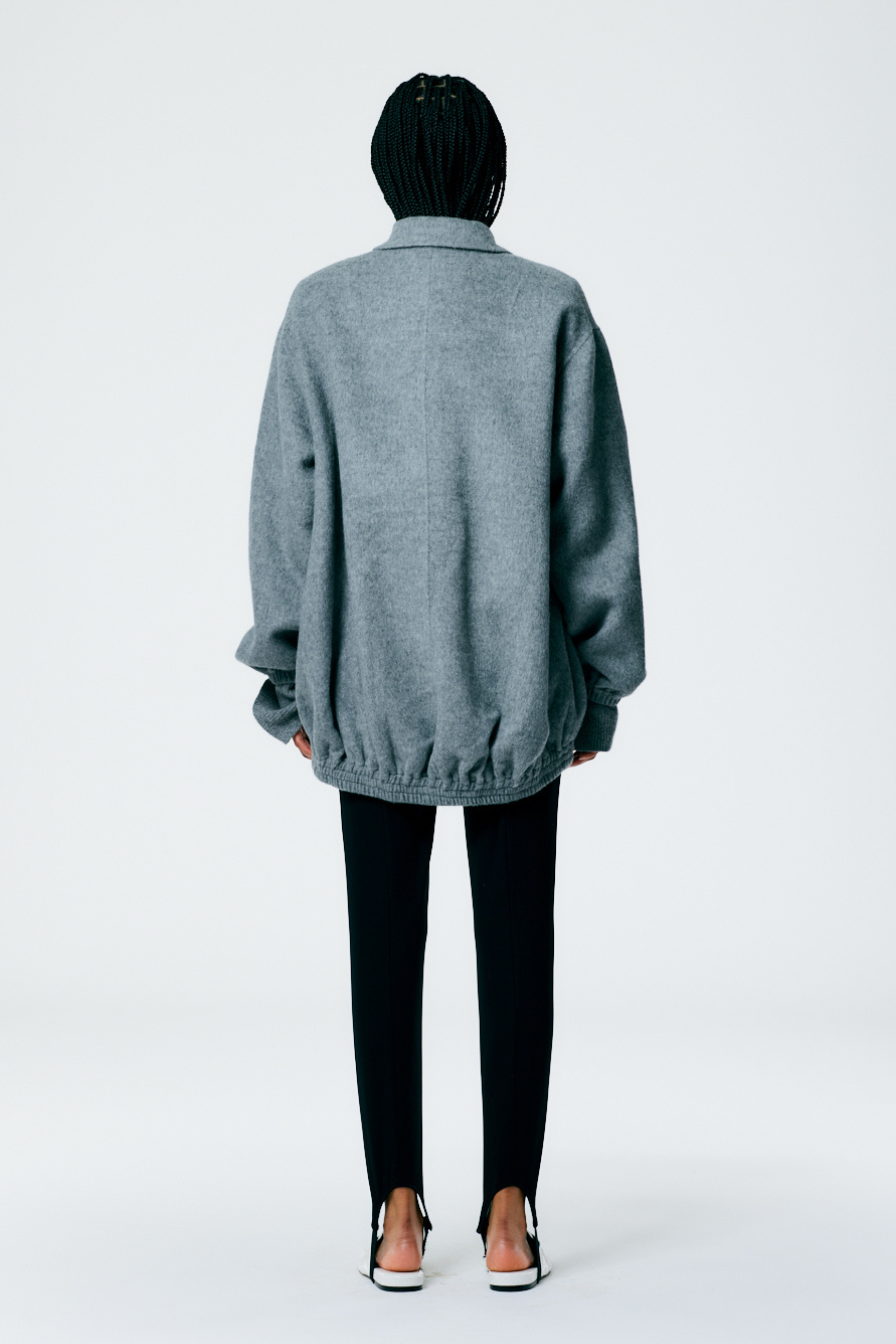 Luxe Wool Angora Oversized Bomber