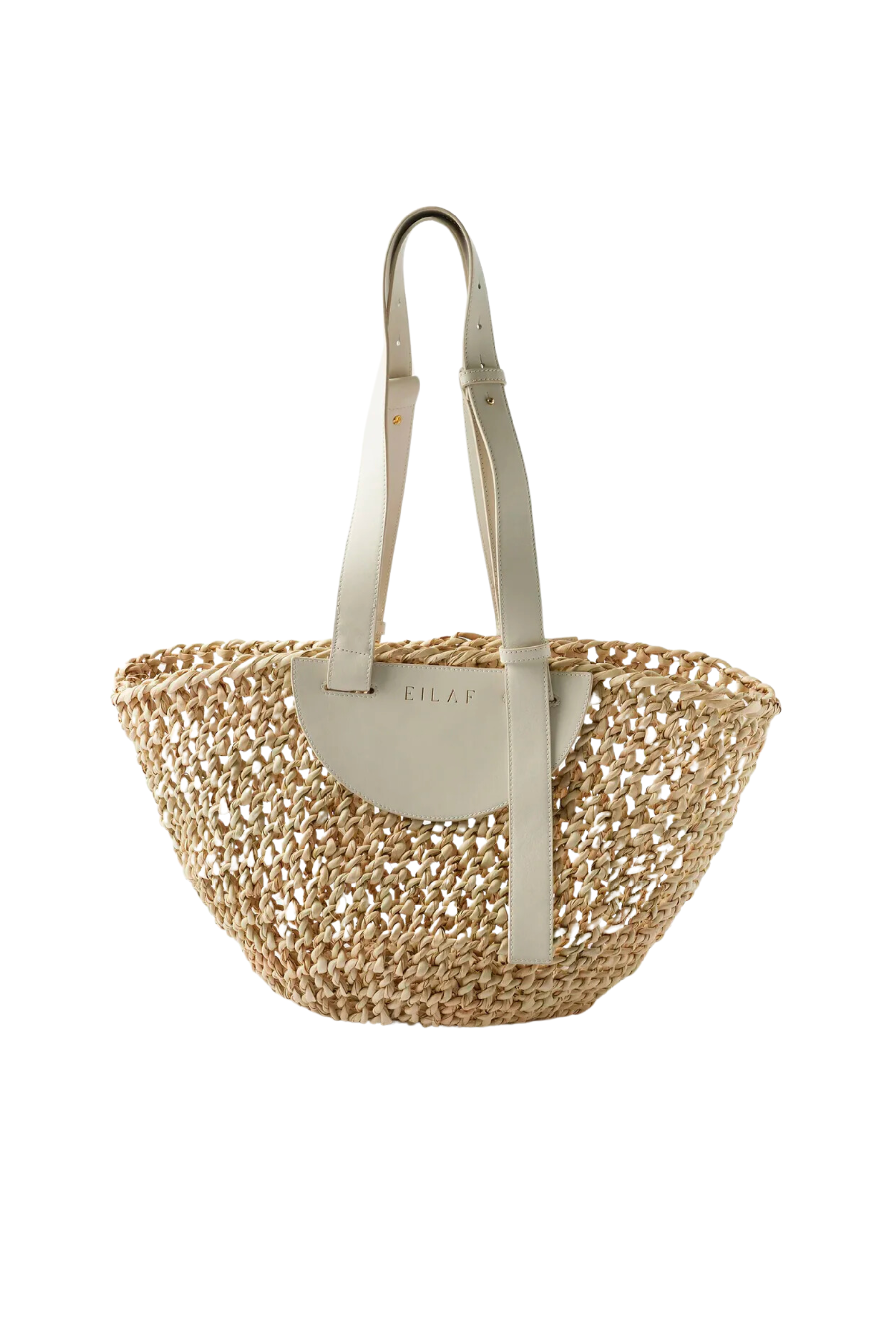 Large Dom Off White Raffia Basket Tote