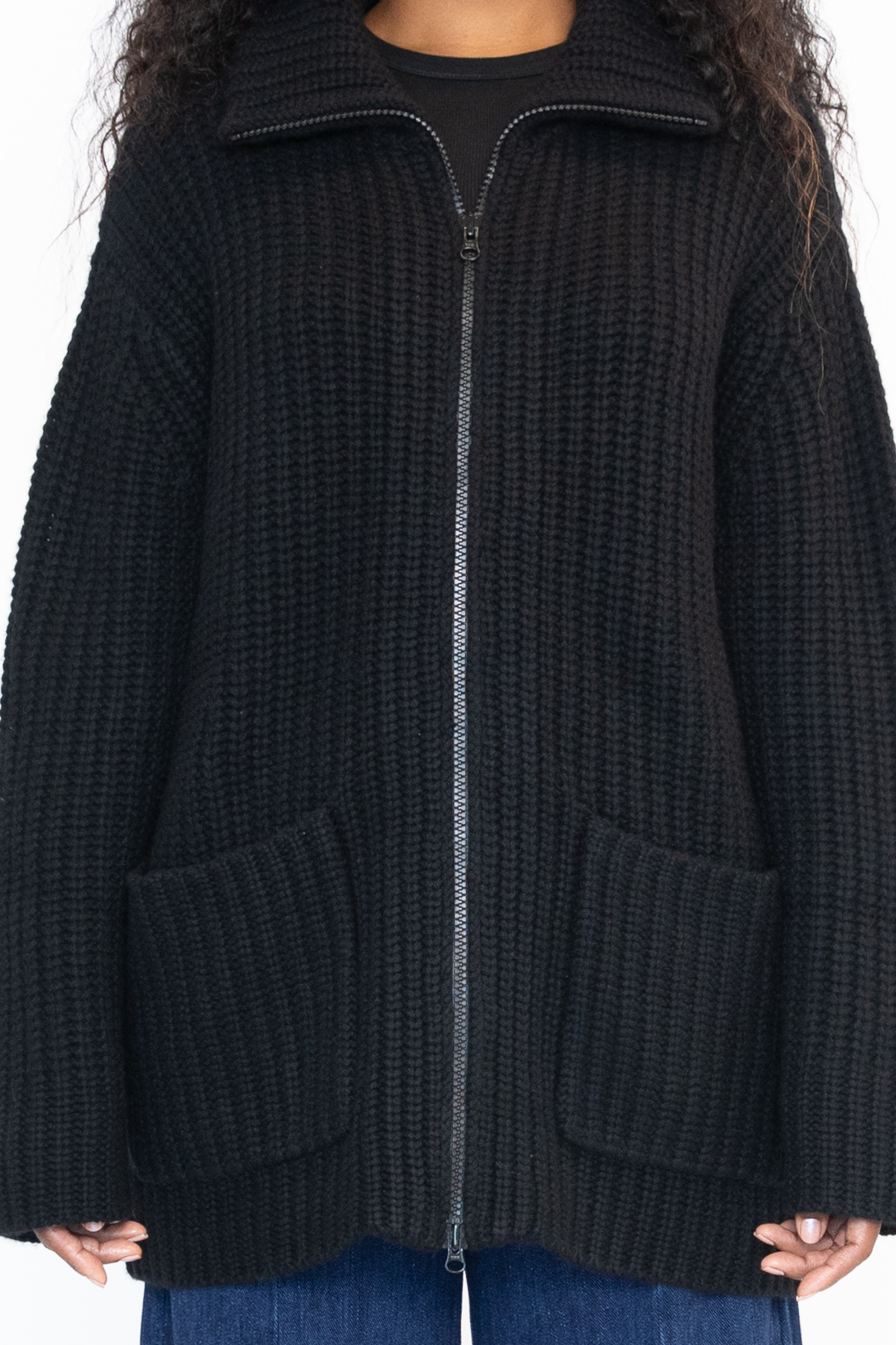 Majken Zip Cashmere Cardigan