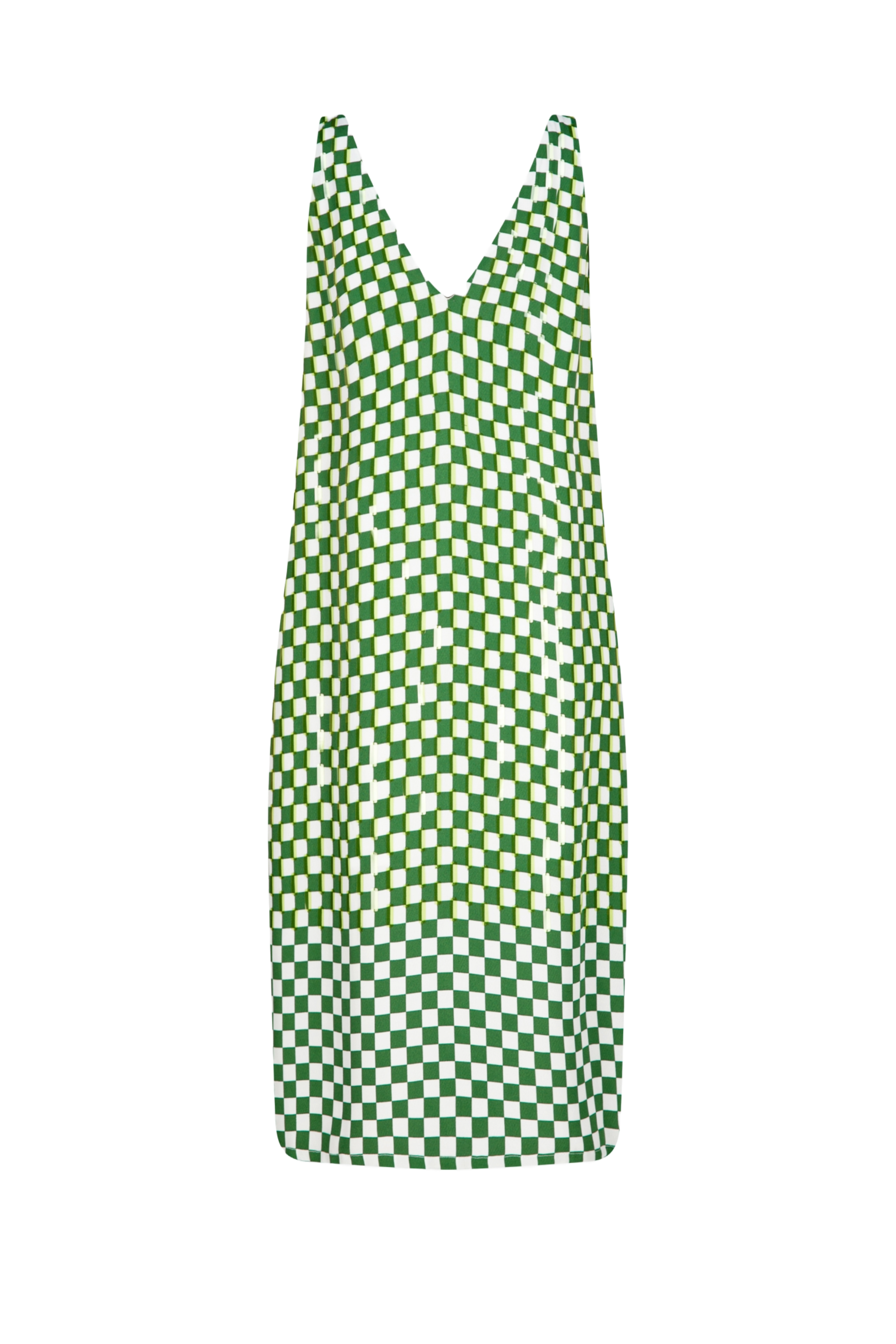 DRIES VAN NOTEN Embellished Checkered Print Dress