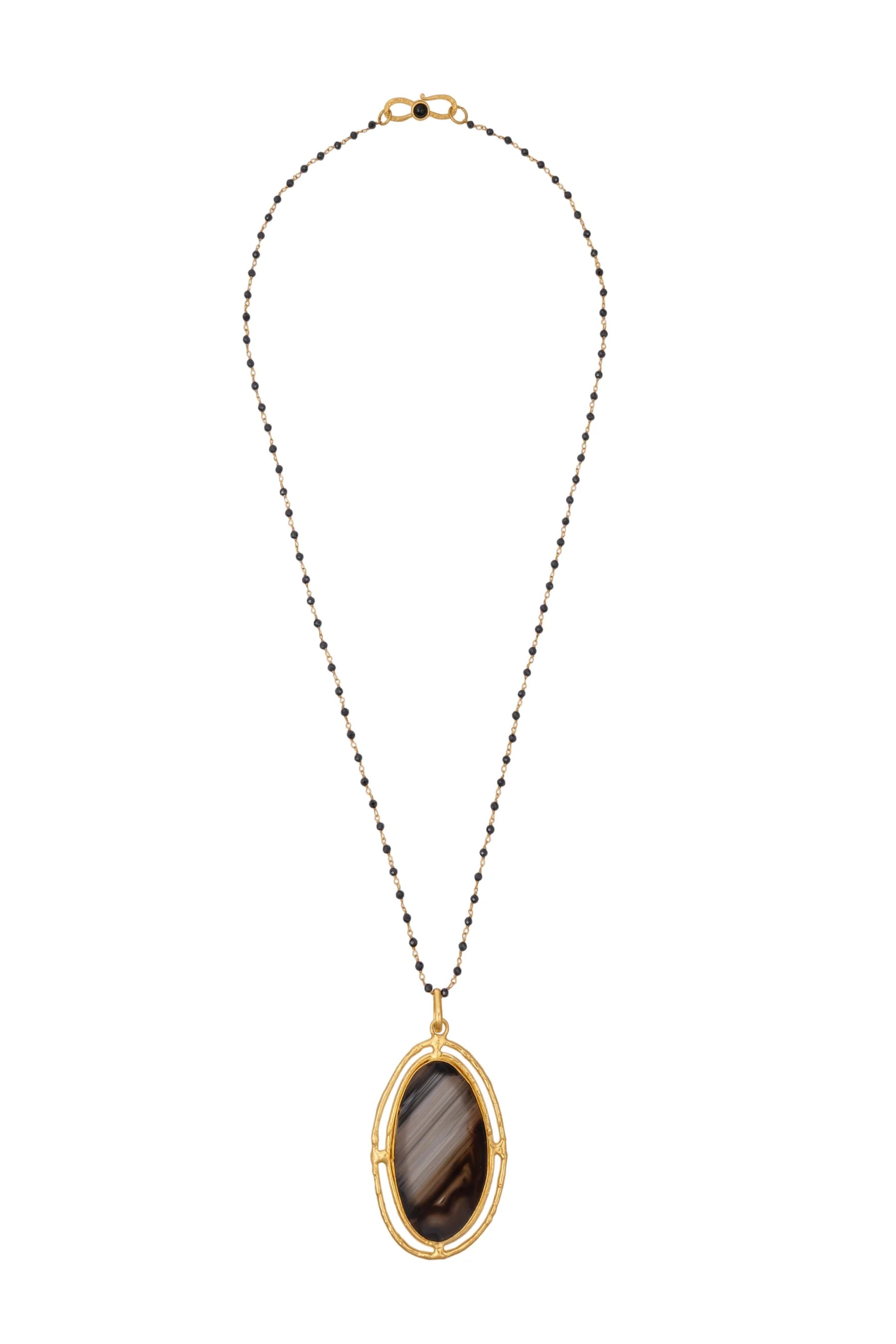 Brown Agate Rosarie Necklace