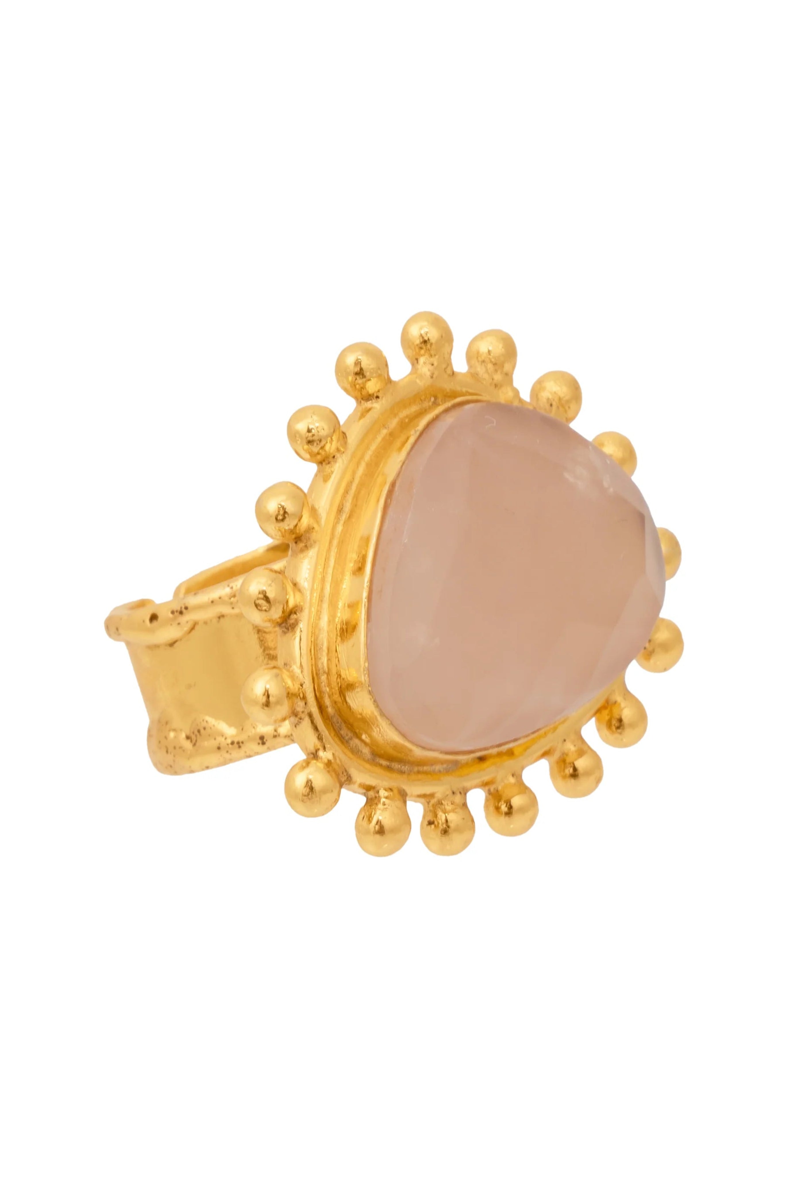 Dots Rose Quartz Ring