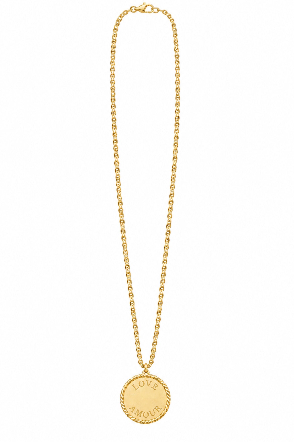 Imperial Disc Pendant - One/Two Engraving, No Diamonds - 22"