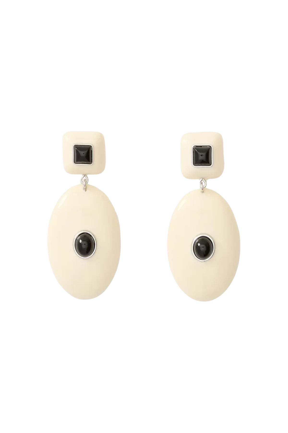 Pantheon Earrings - Black/Ivory