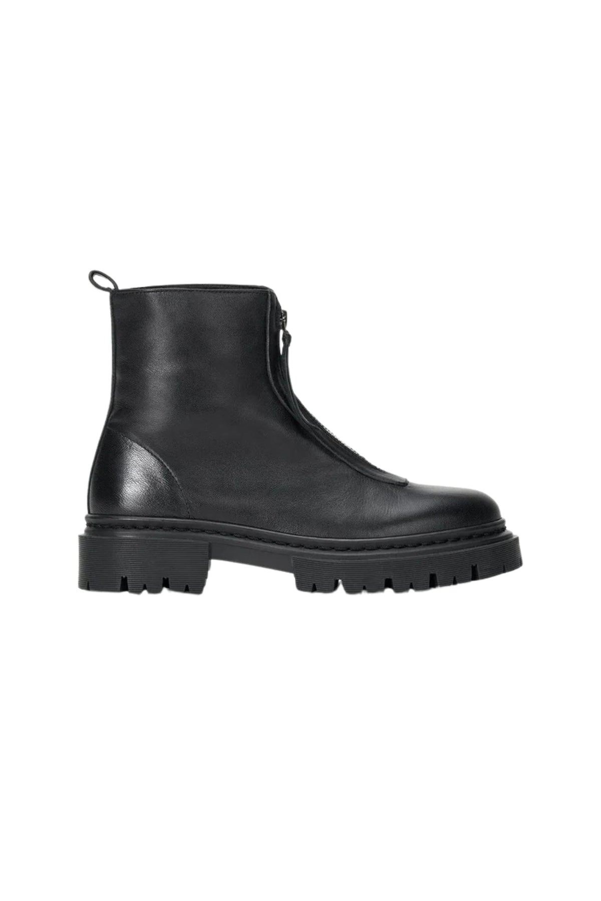 Miles Zip Ankle Boot - Black