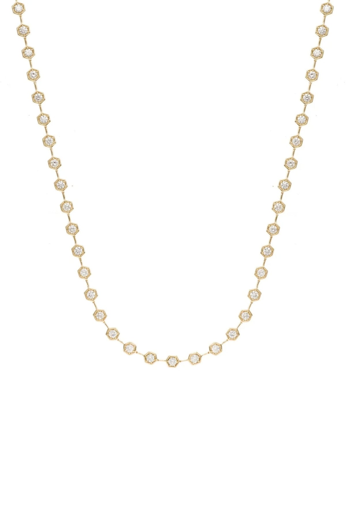 Diamond Hex Tennis Necklace