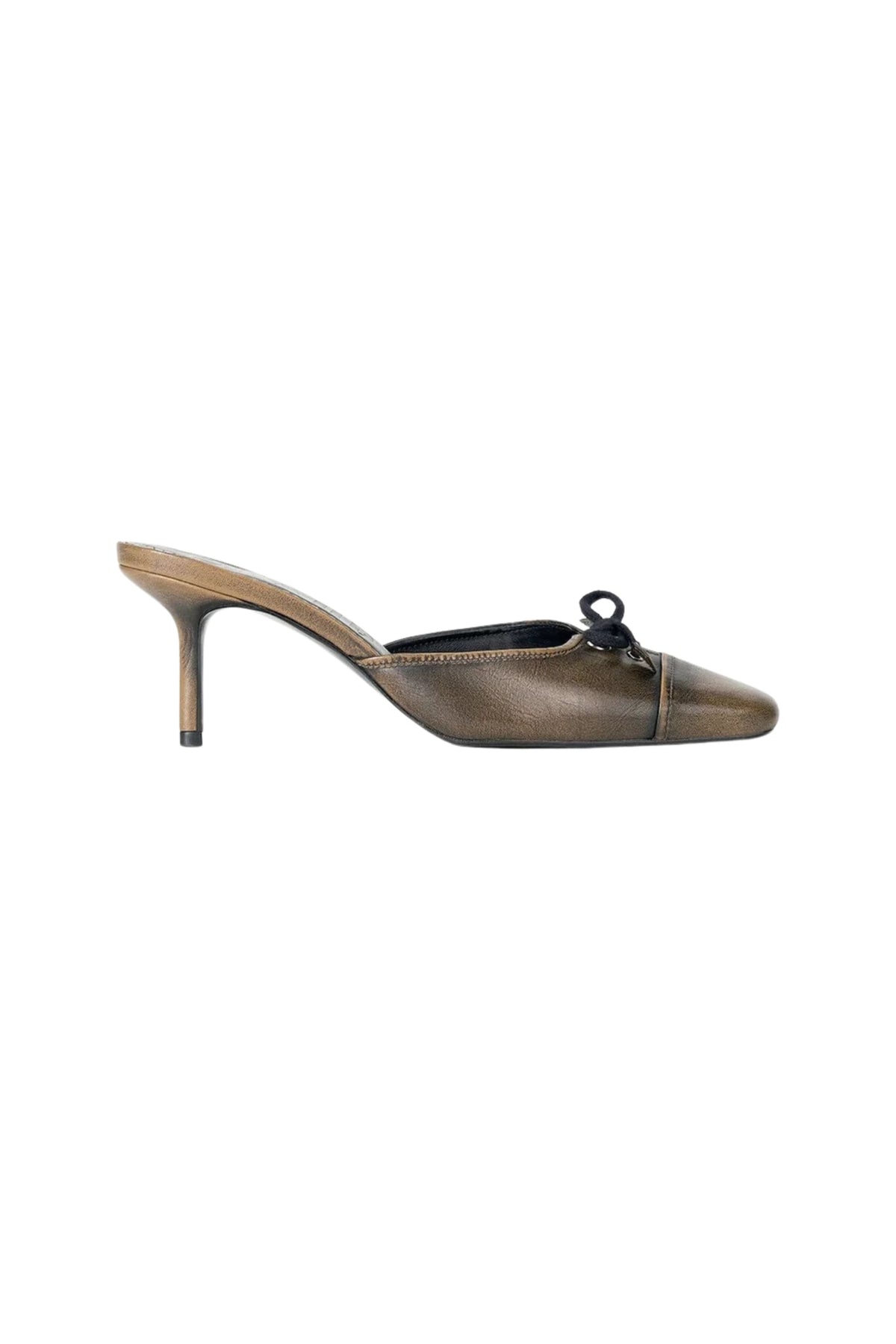 Faye Mule - Black Distressed
