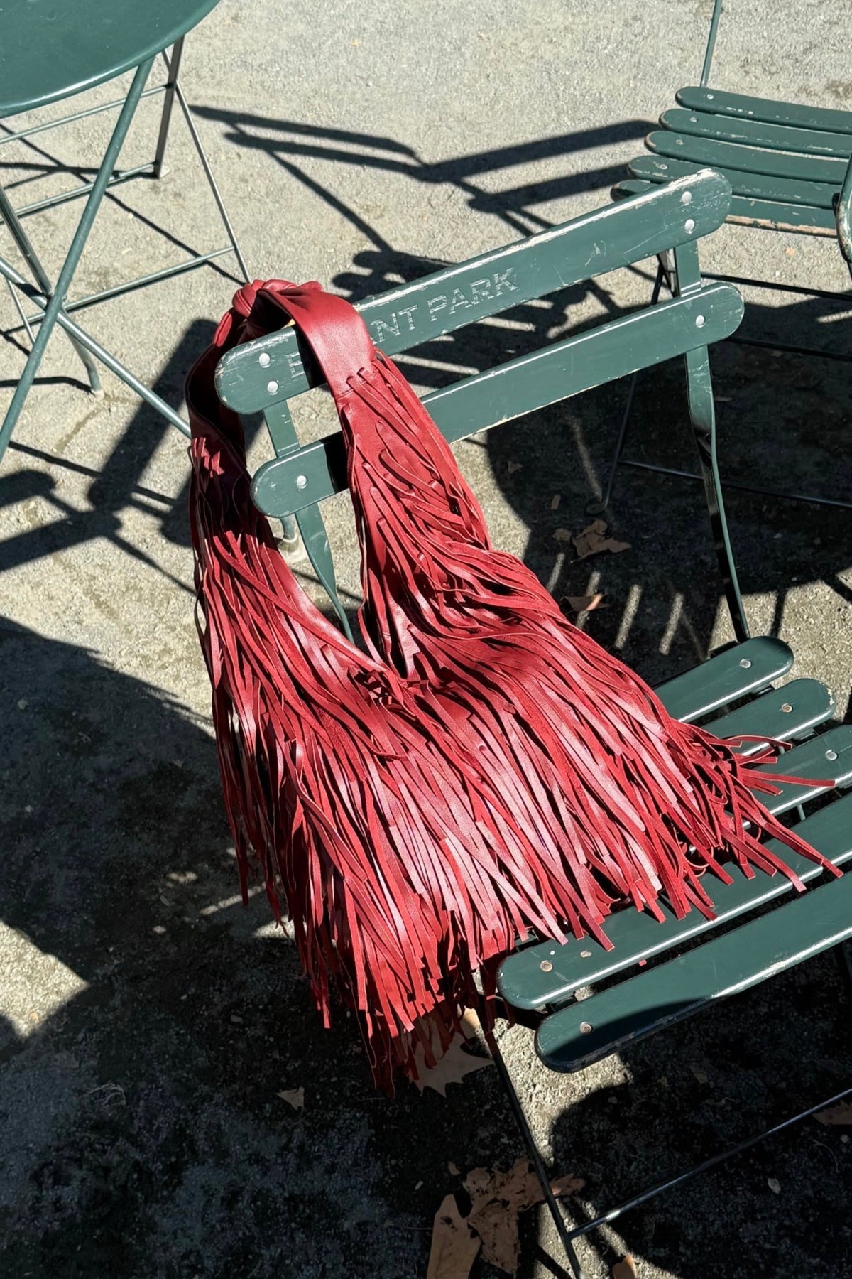Sofia Fringe Tote - Red Jasper