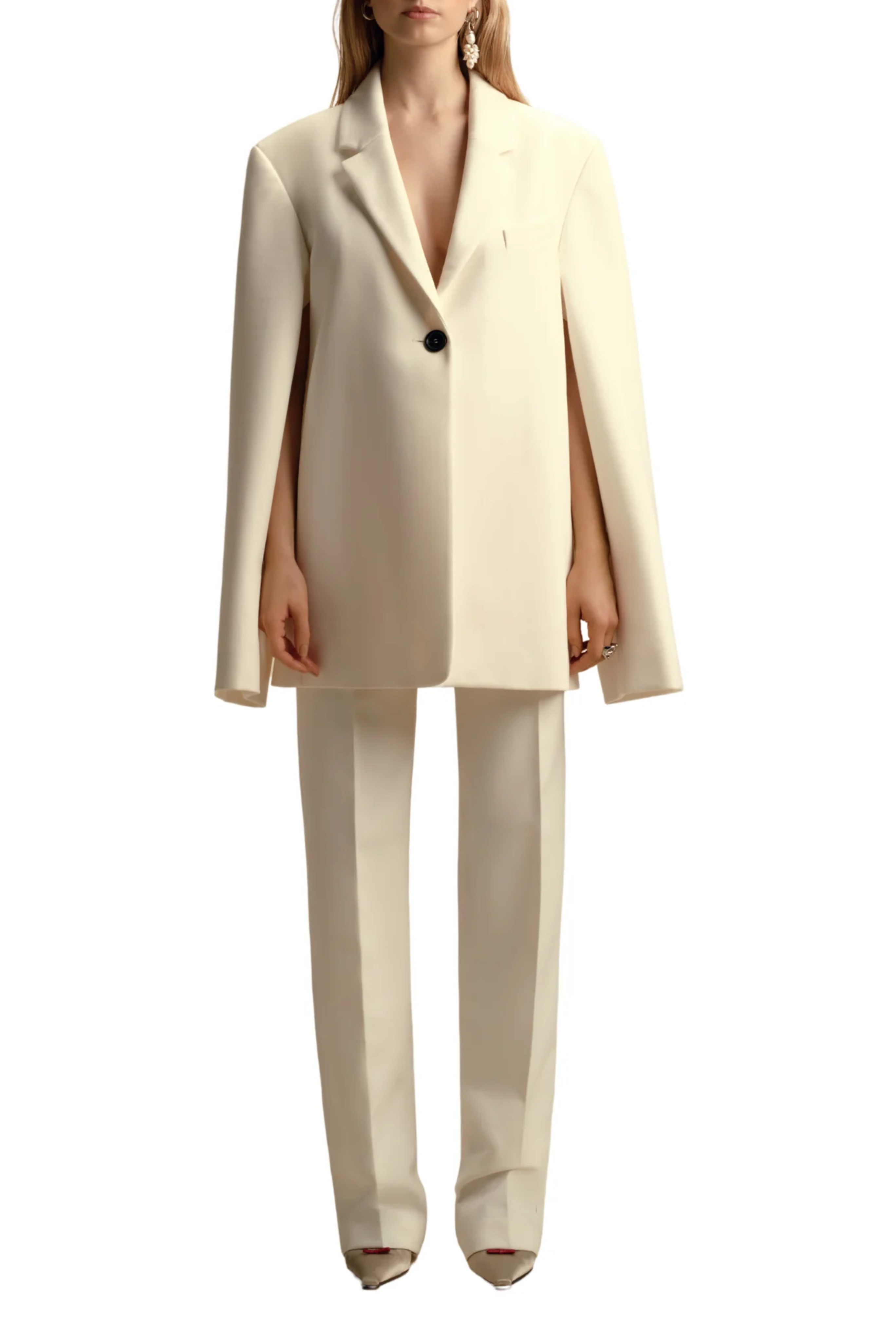 Cape Sleeve Boyfriend Blazer