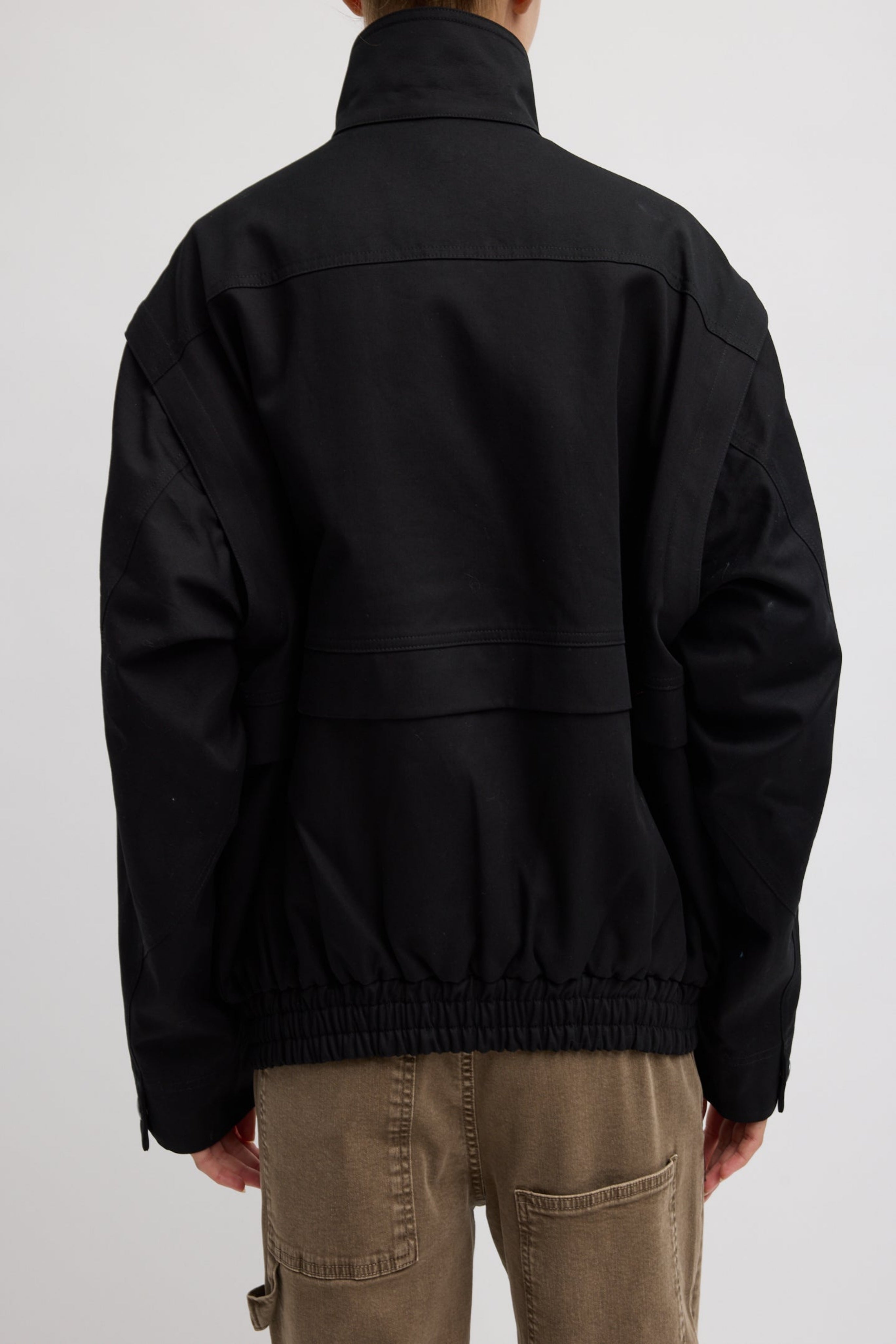 PATCHWORK TWILL SLICKER JACKET