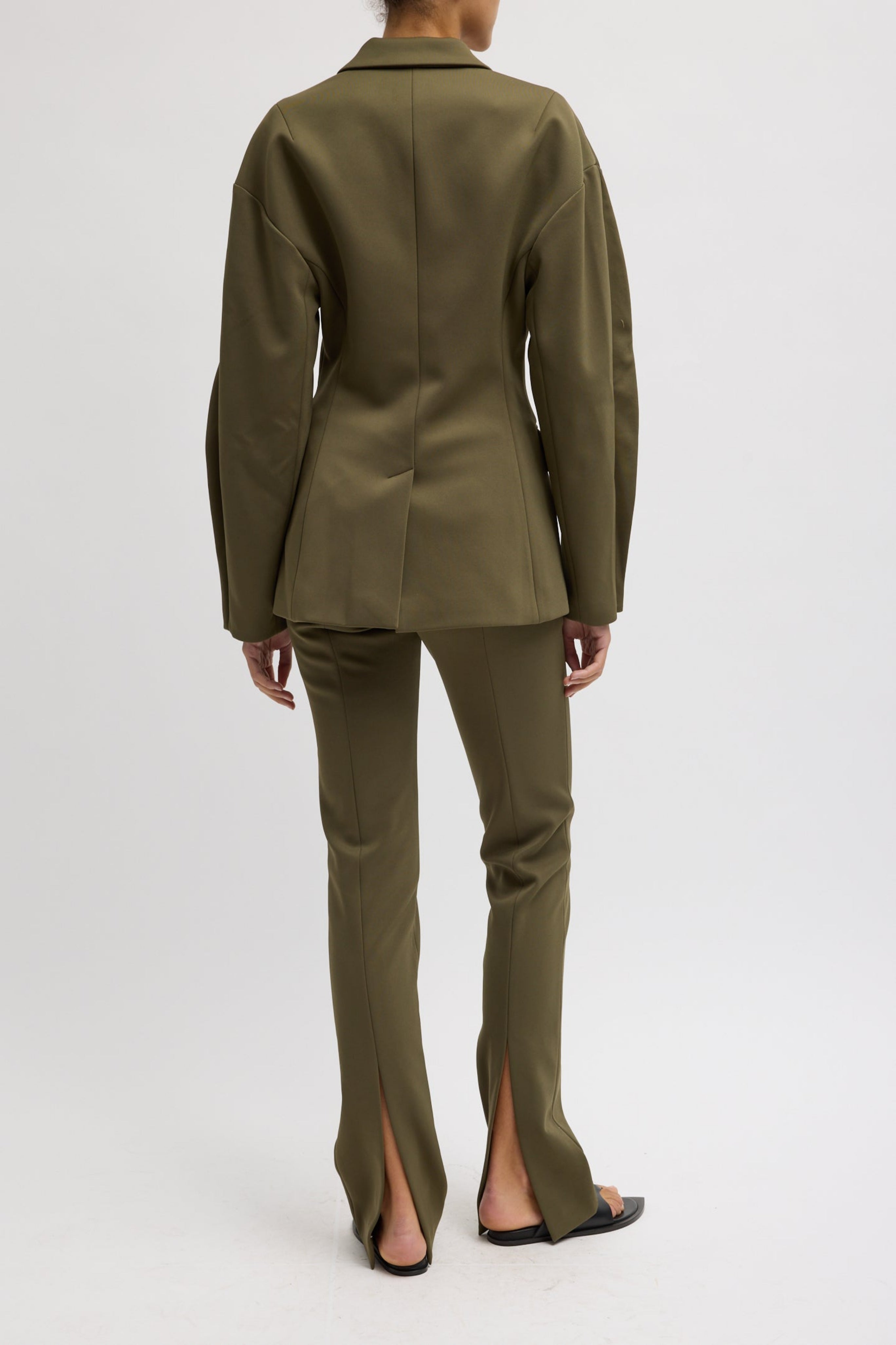 SPRING BONDED TWILL SCULPTED BLAZER