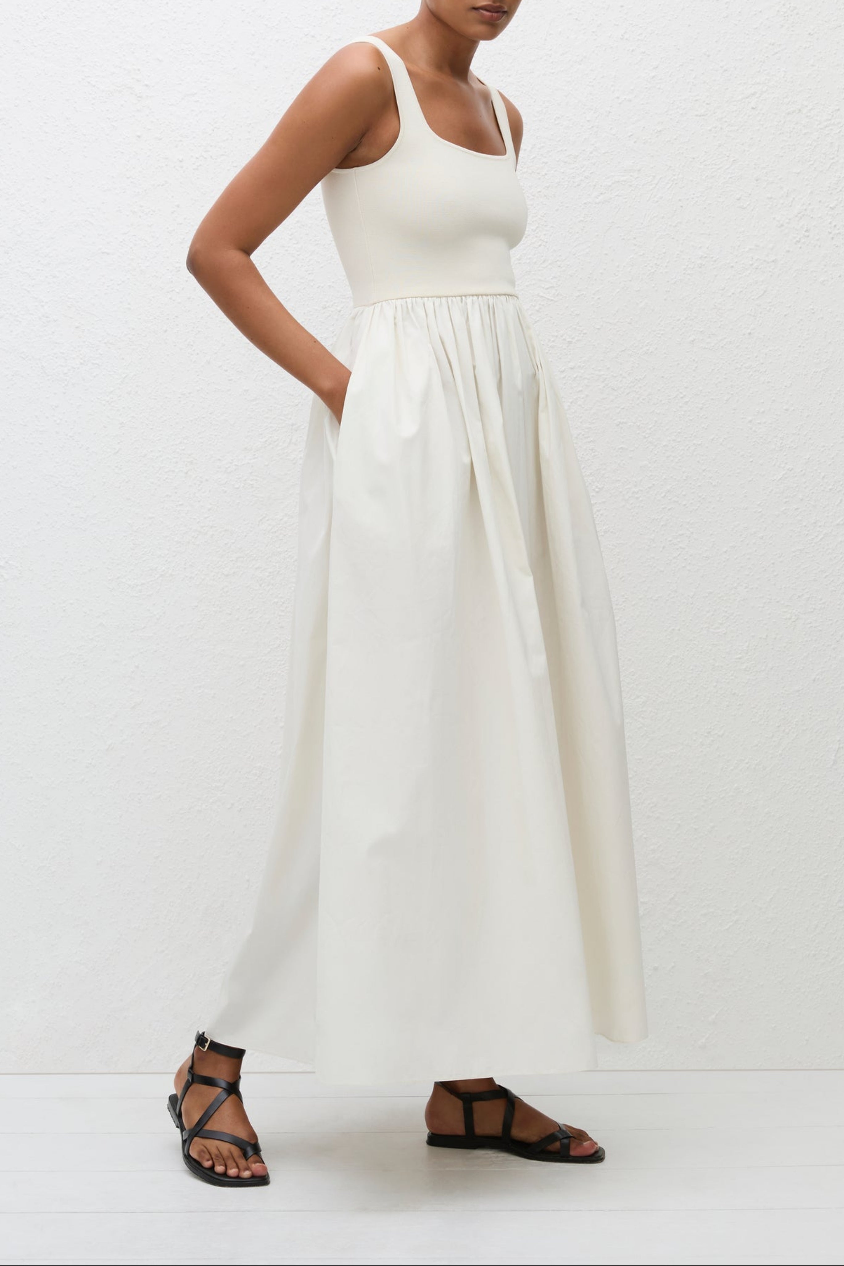 Knit And Cotton Dress