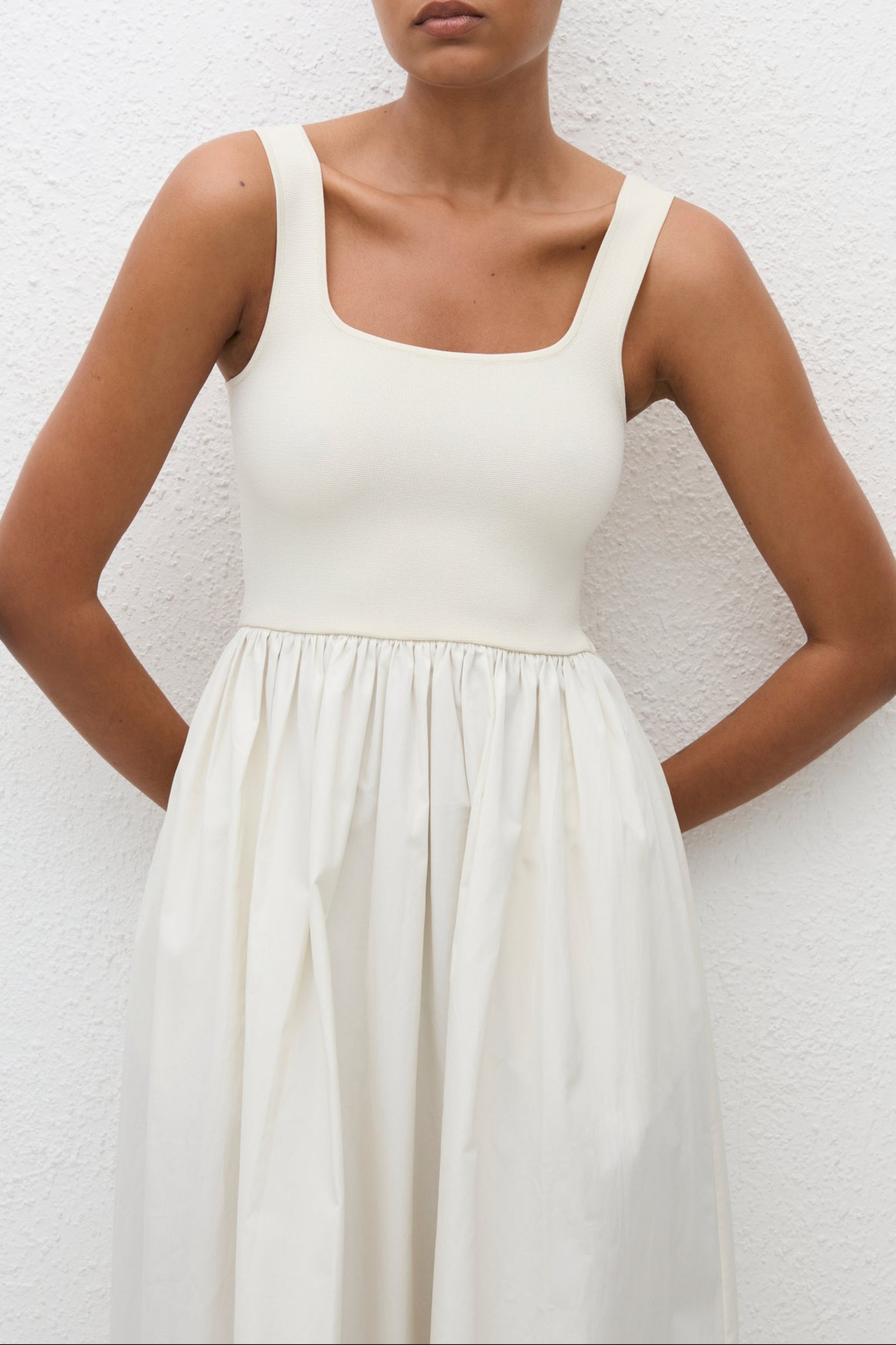 Knit And Cotton Dress