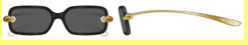Rectangle Knot Sunglasses - Black