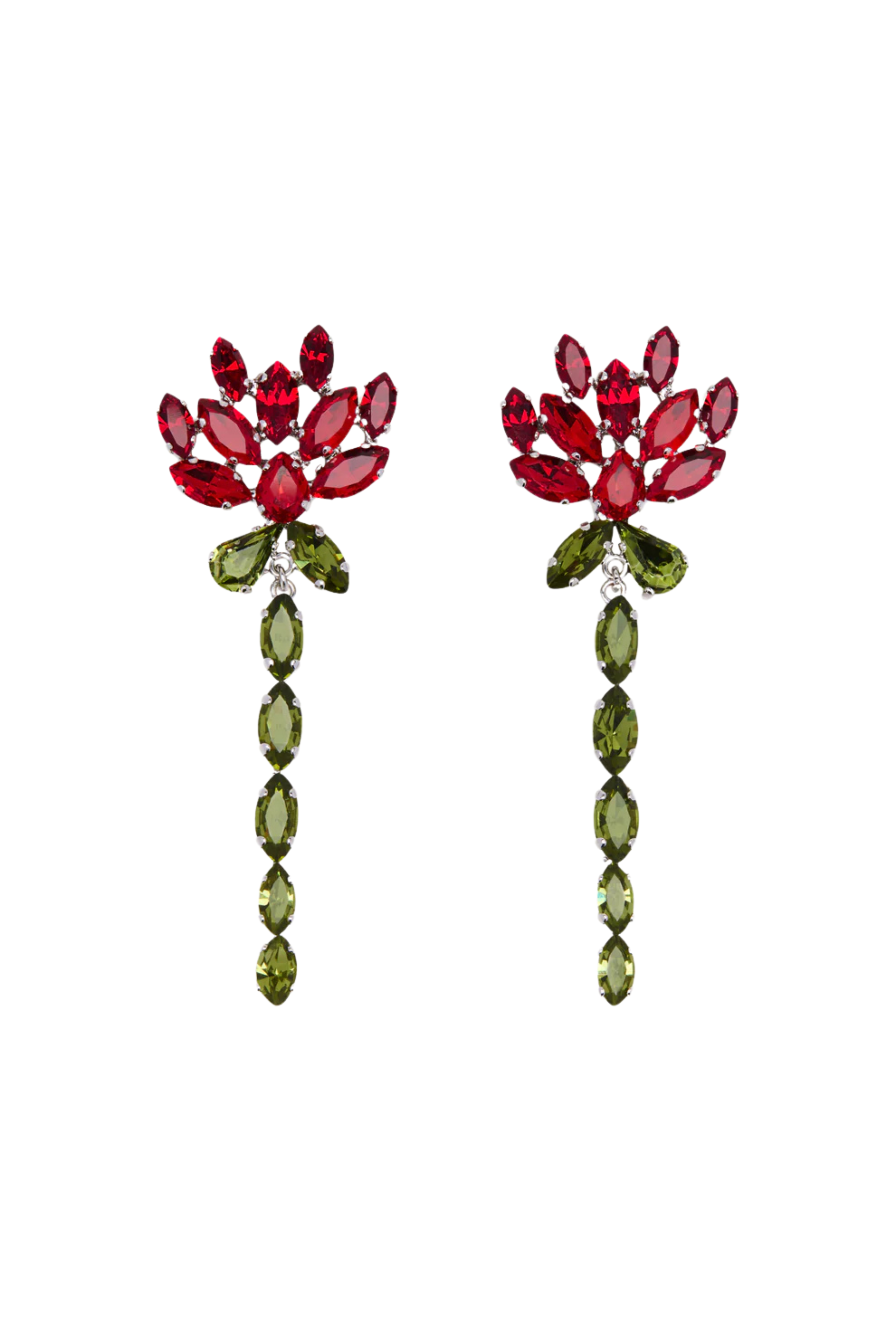 Simone Rocha Crystal Carnation Drip Earrings