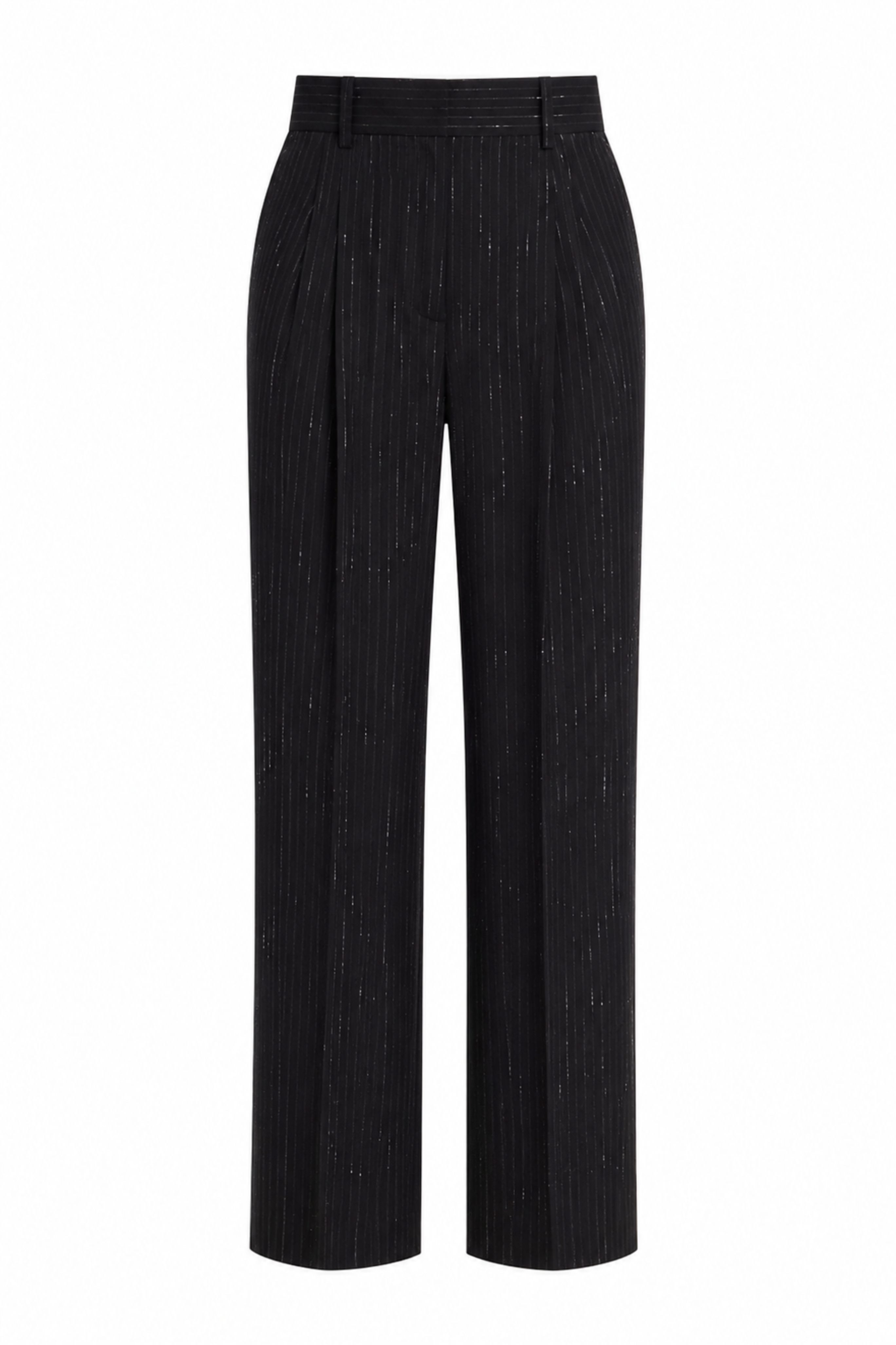 Dru Tapered Pleat Trouser - Black