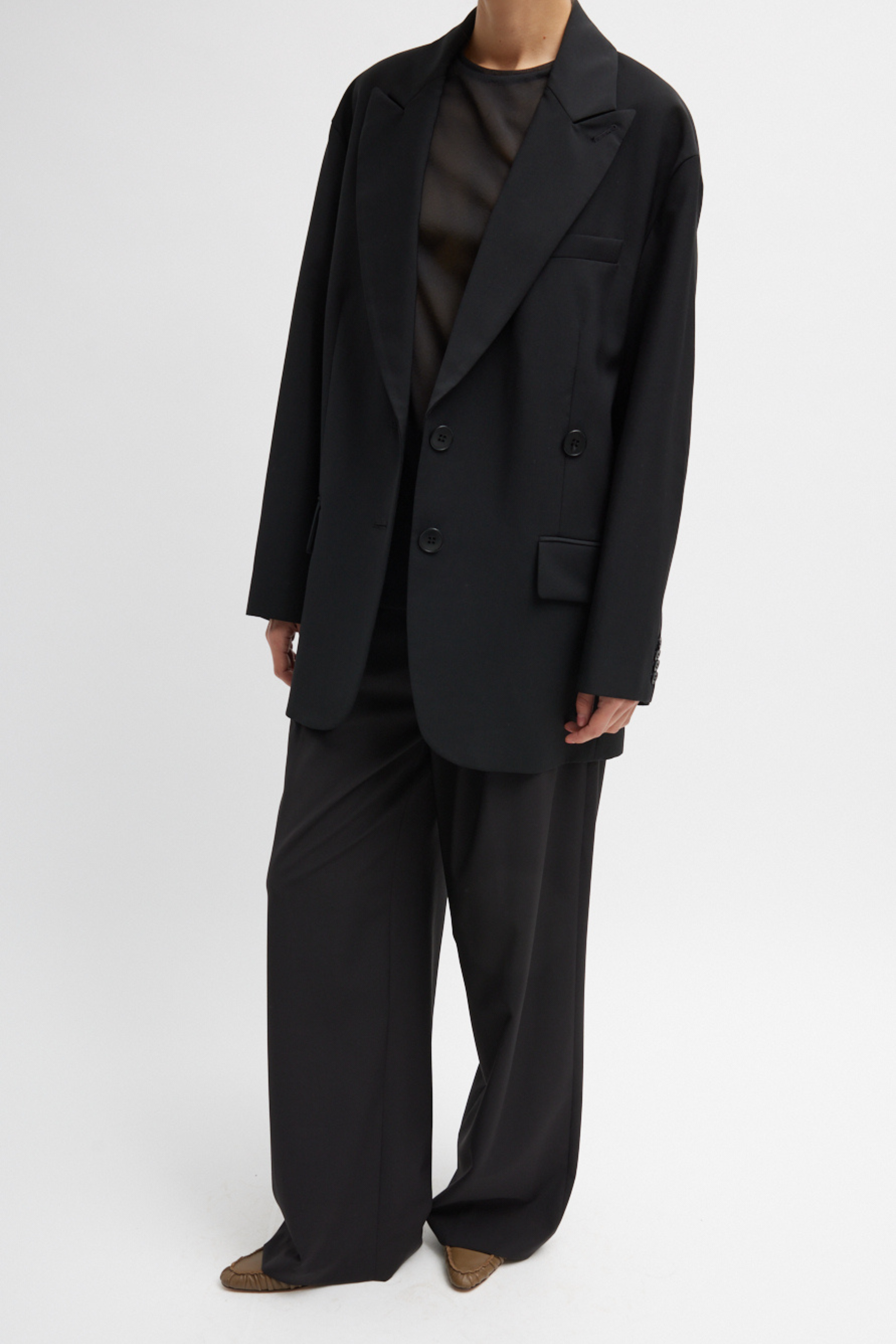 Tropical Wool Liam Blazer - Black