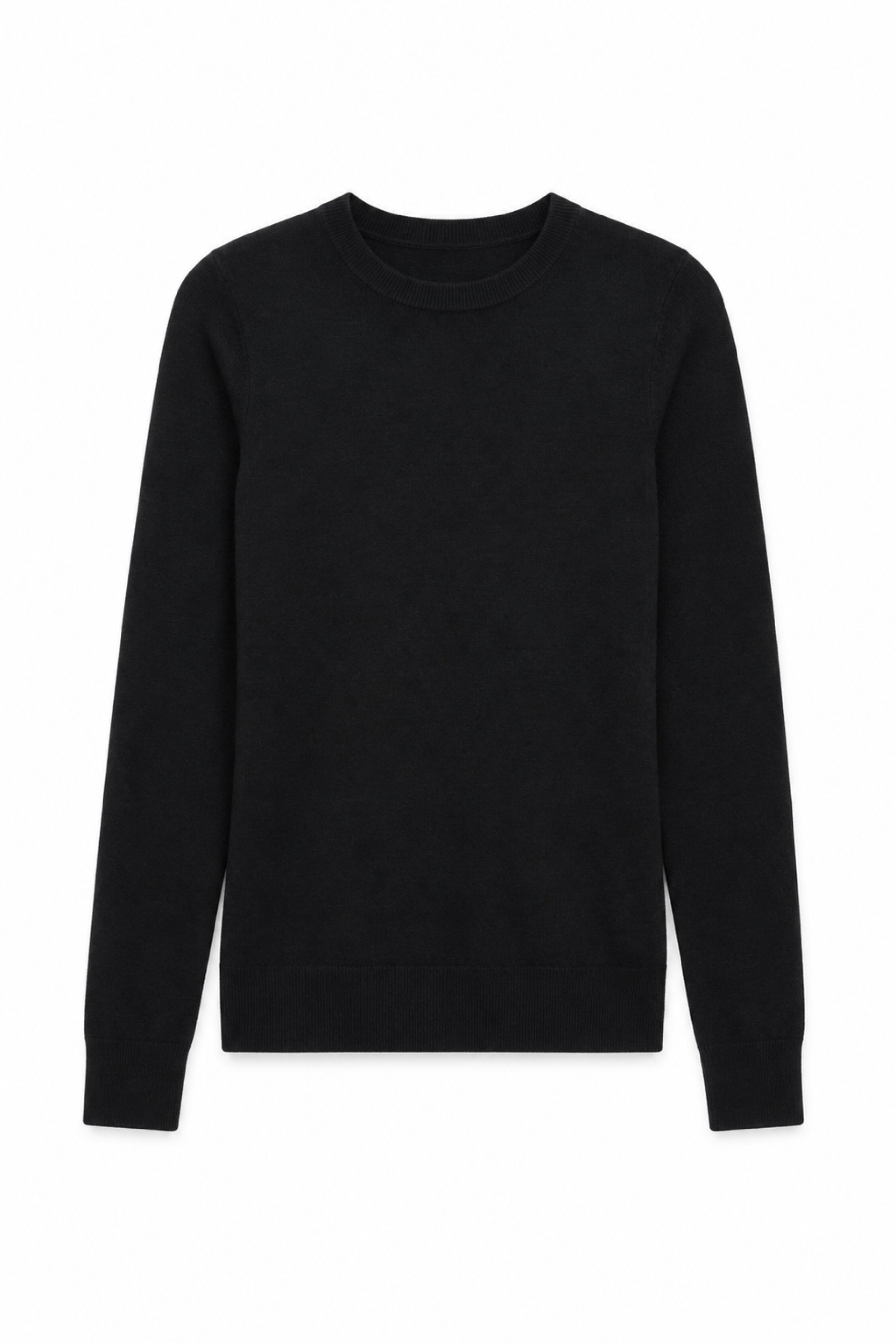 Tissue Cashmere Crewneck Pullover - Black