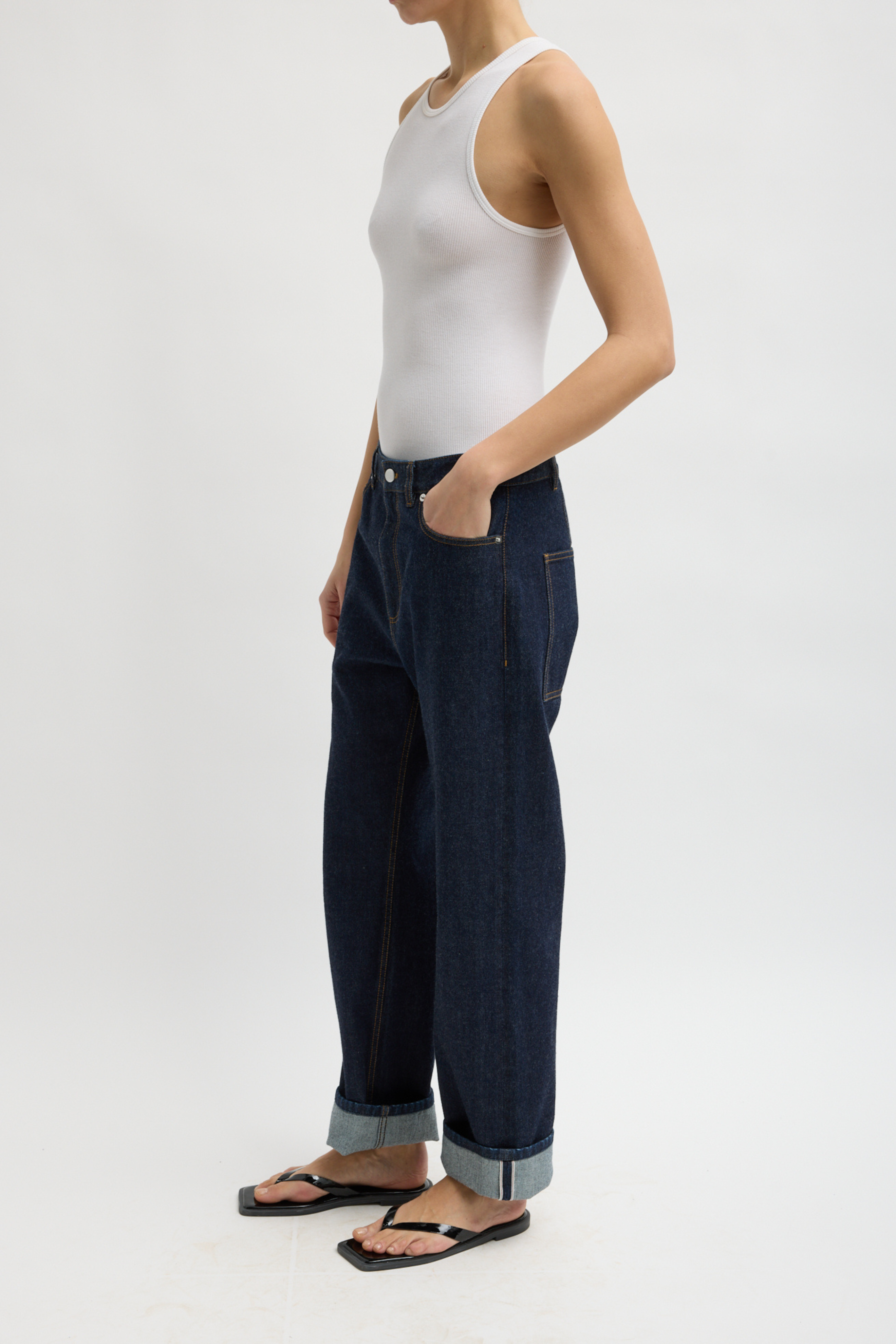 Selvedge Denim 5 Pocket Alec Jean - Dark Denim