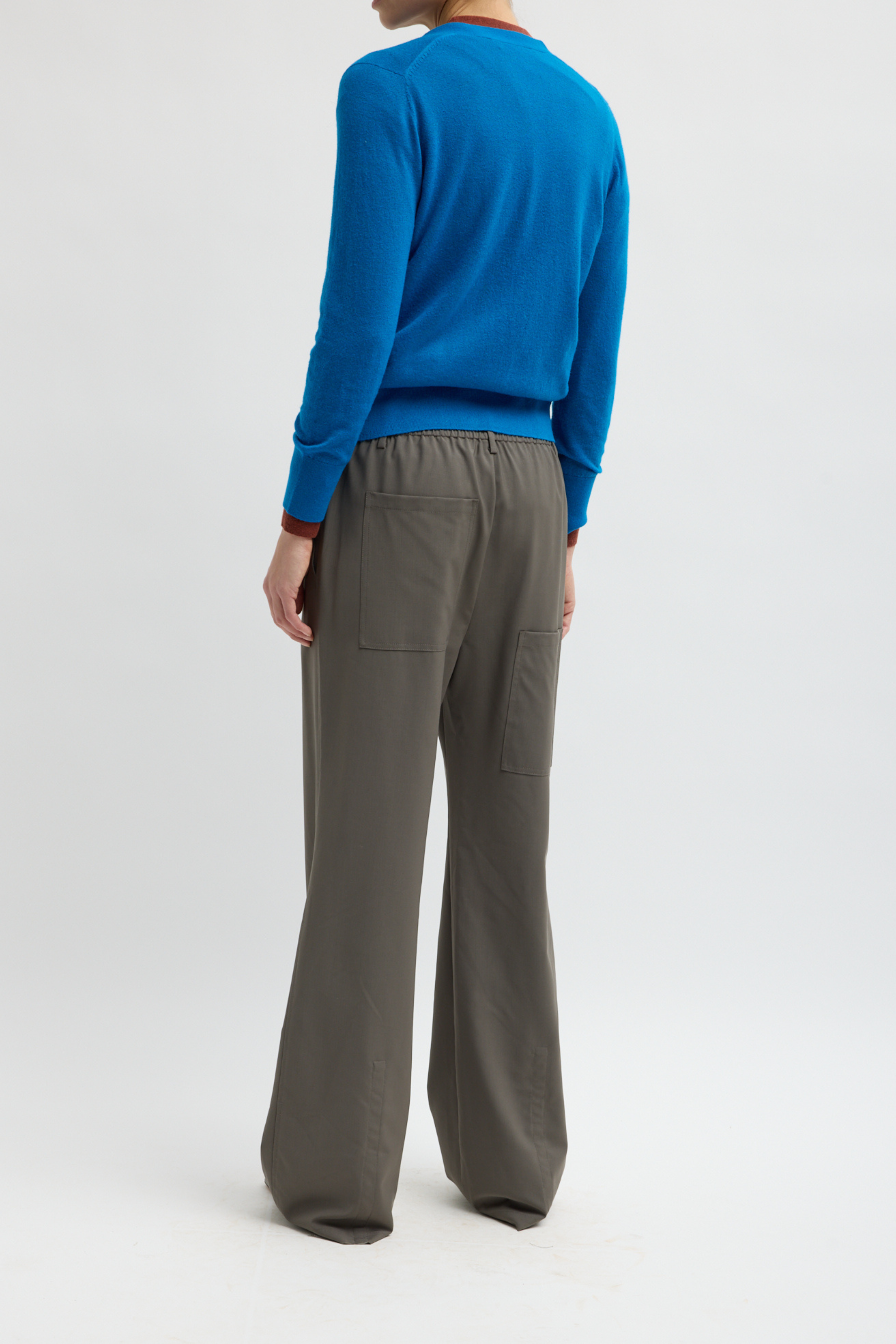 Tropical Wool Charles Trouser - Dark Stone