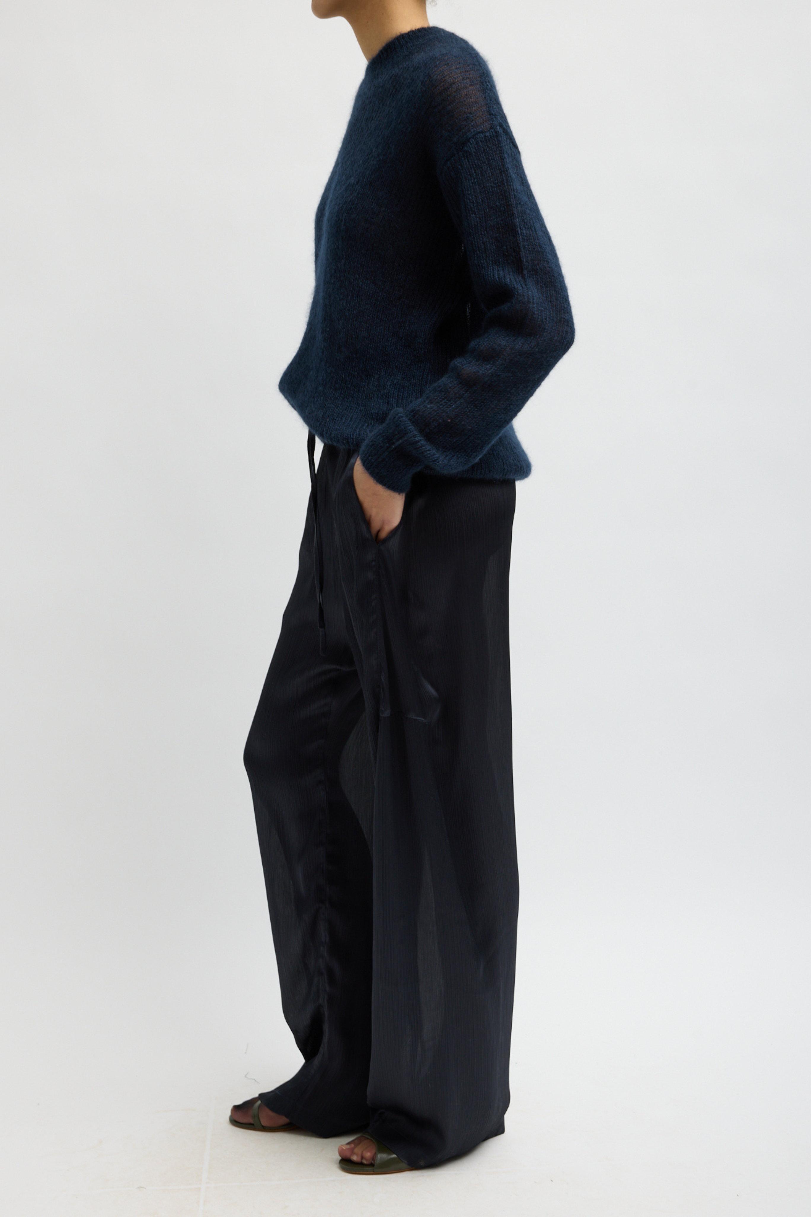 Matte Satin Plisse Winslow Pant